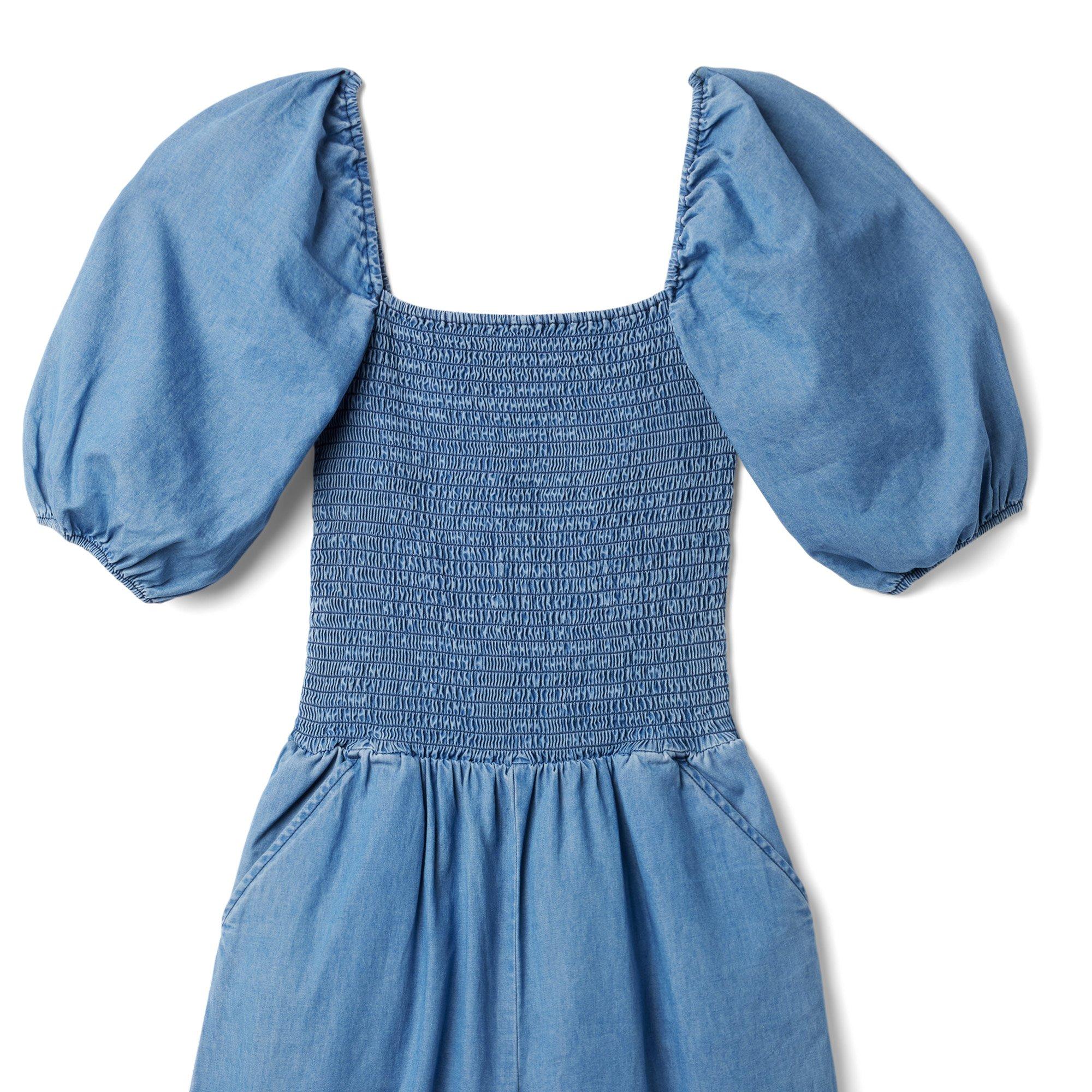 Chambray Smocked Jumpsuit image number 2