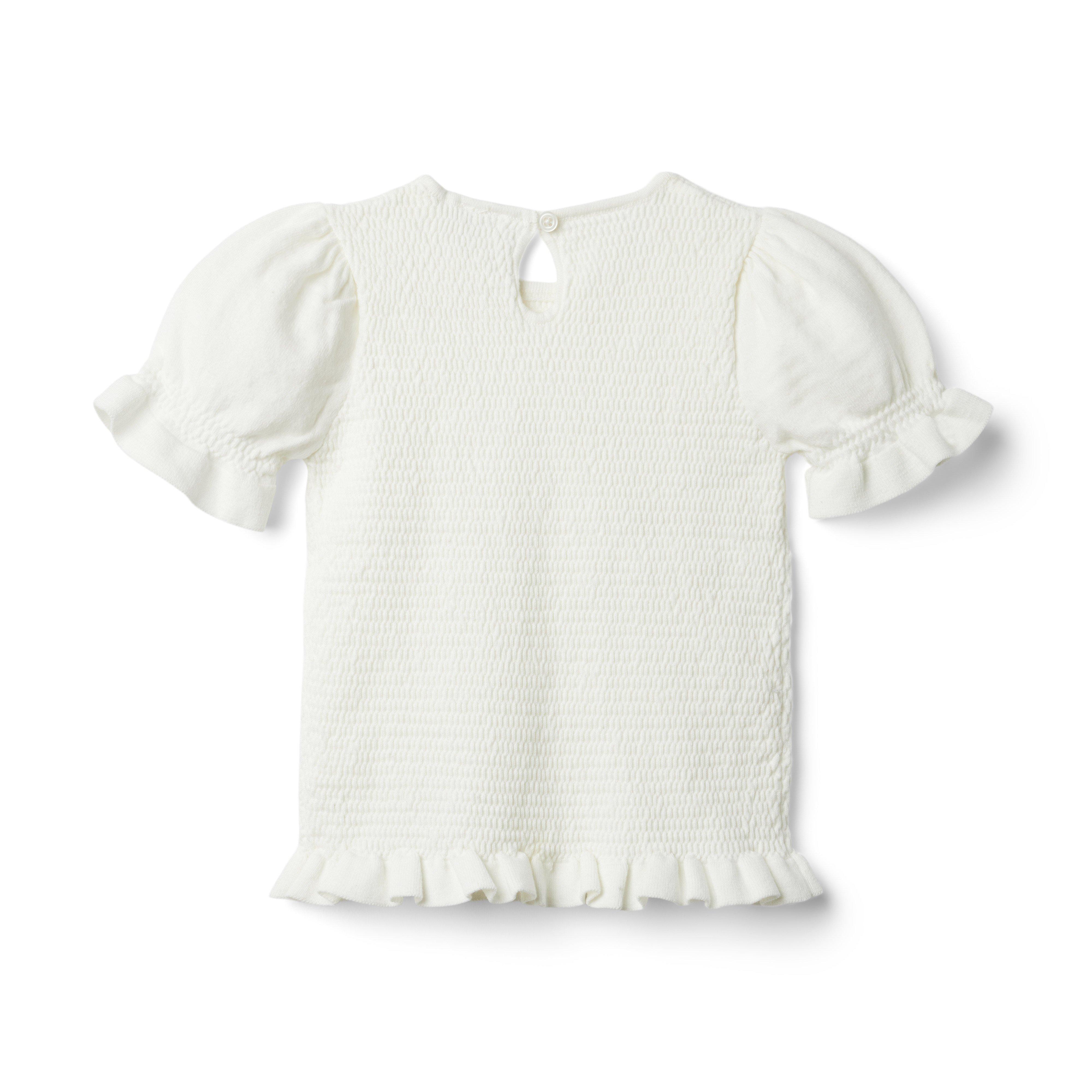 Smocked Puff Sleeve Sweater image number 1