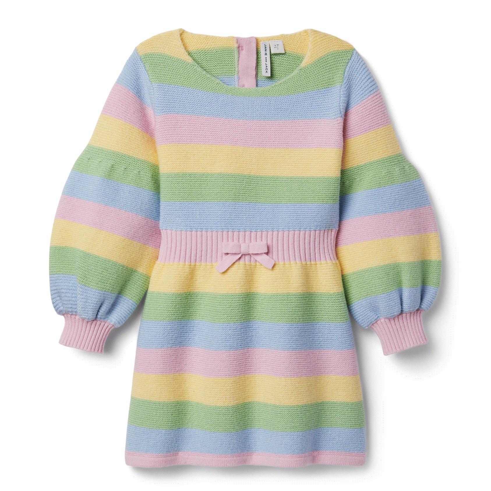 Pastel Striped Sweater Dress image number 0
