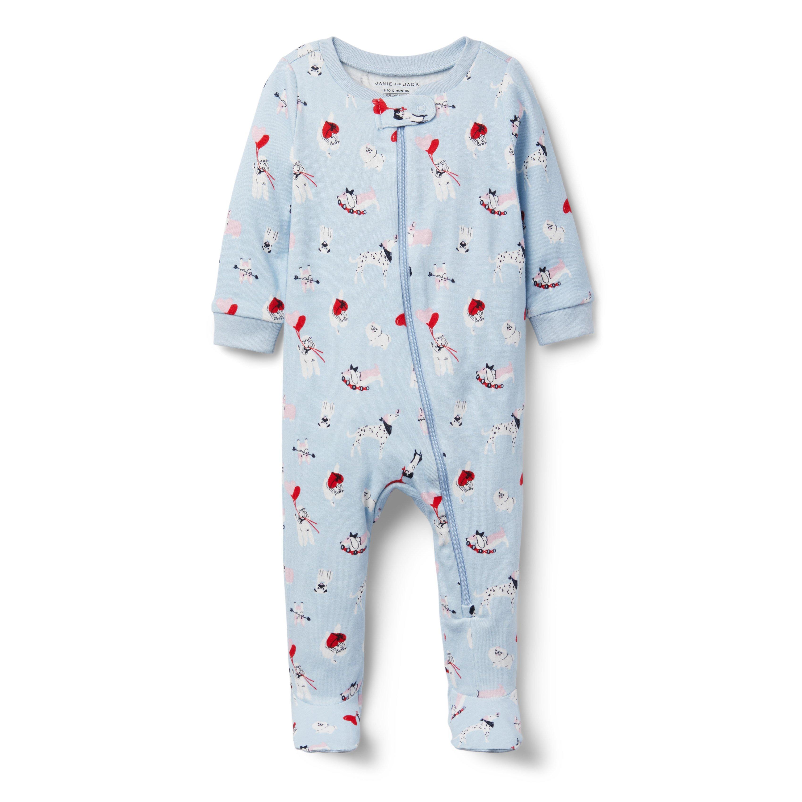 Baby Dog Footed Zip Pajama image number 0