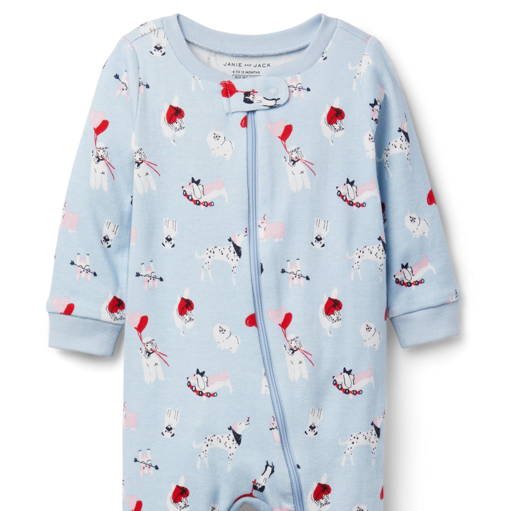 Baby Dog Footed Zip Pajama image number 1