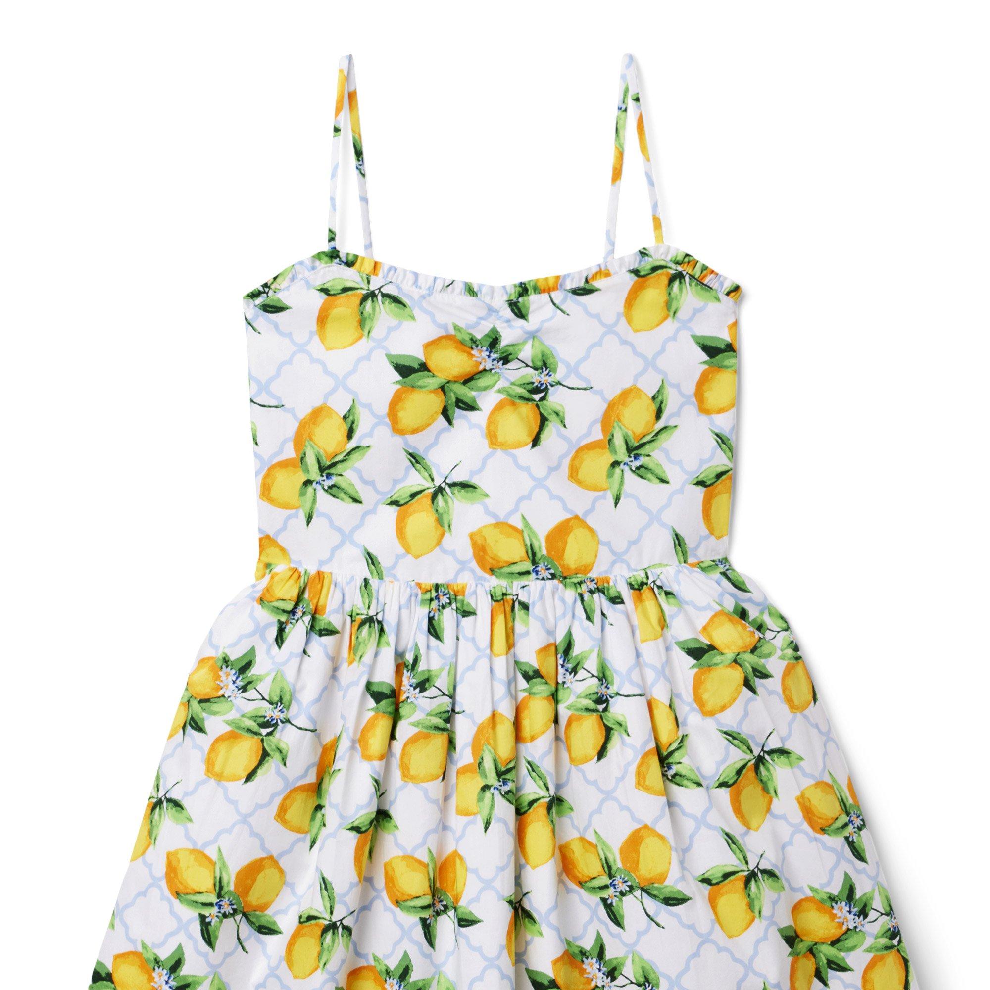 Lemon Smocked Midi Dress image number 2