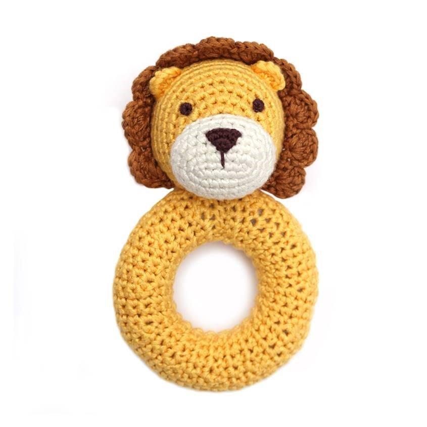 Cheengoo Lion Ring Crocheted Rattle image number 0