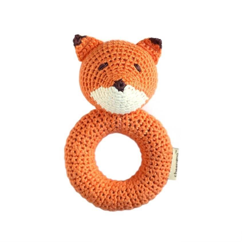 Cheengoo Fox Ring Crocheted Rattle image number 0