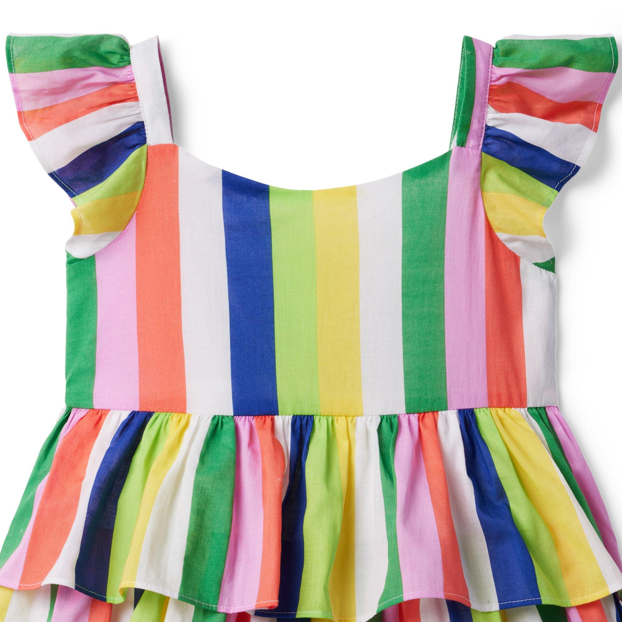 Kaavia James Rainbow Striped Dress image number 4