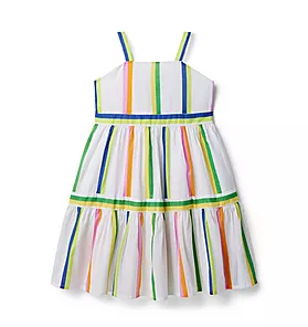 Kaavia James Striped Midi Dress