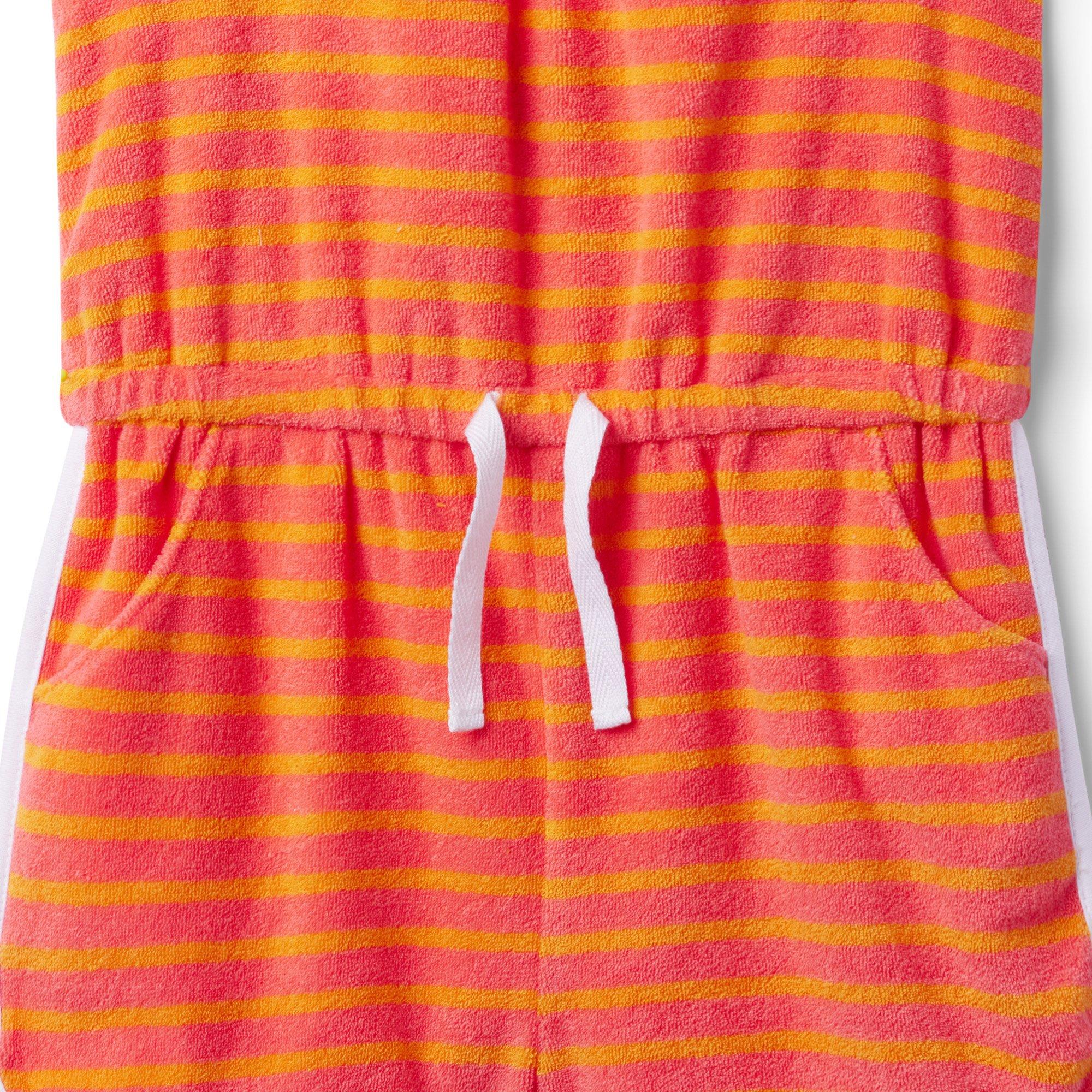 Kaavia James Striped Halter Terry Romper image number 2
