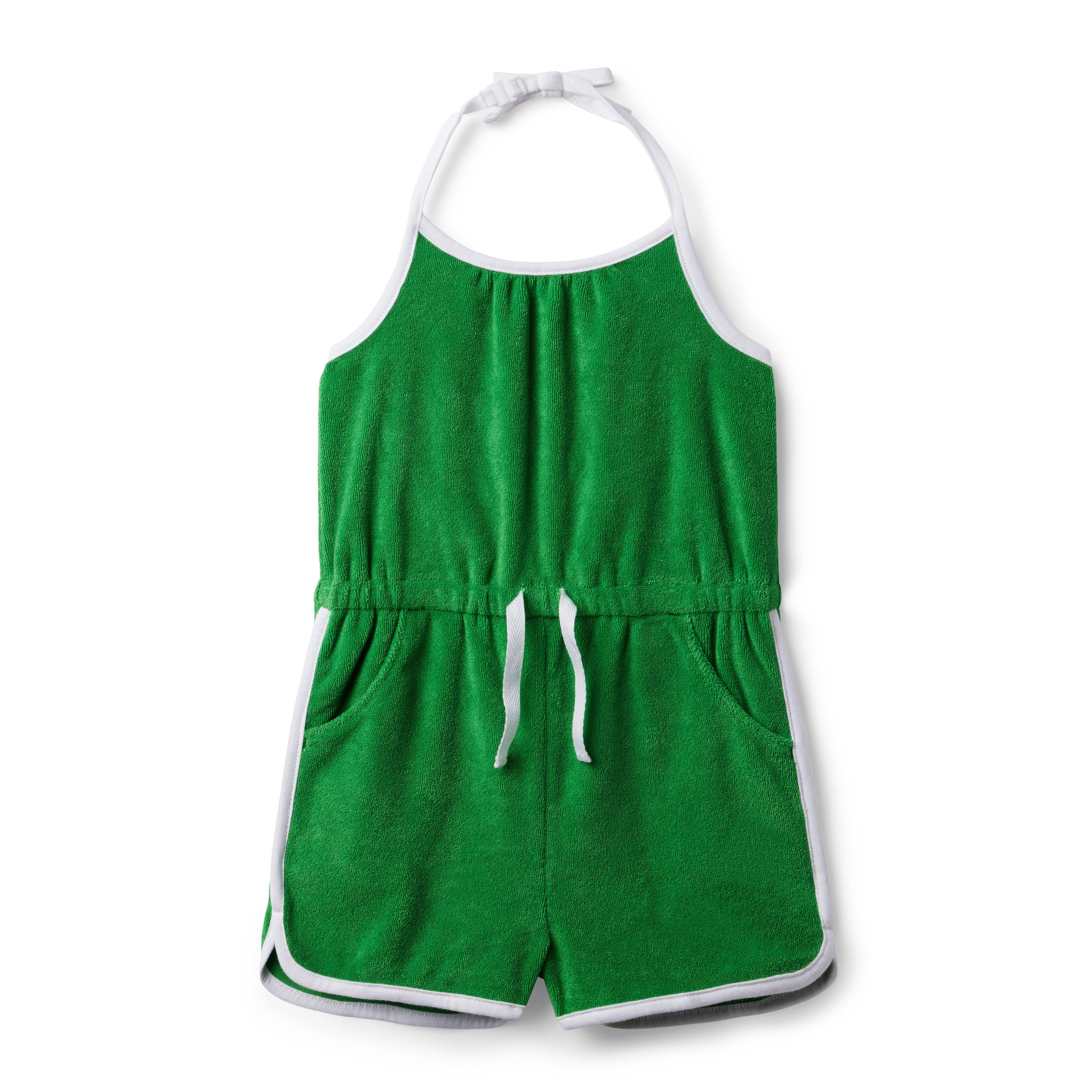 Kaavia James Halter Terry Romper image number 0