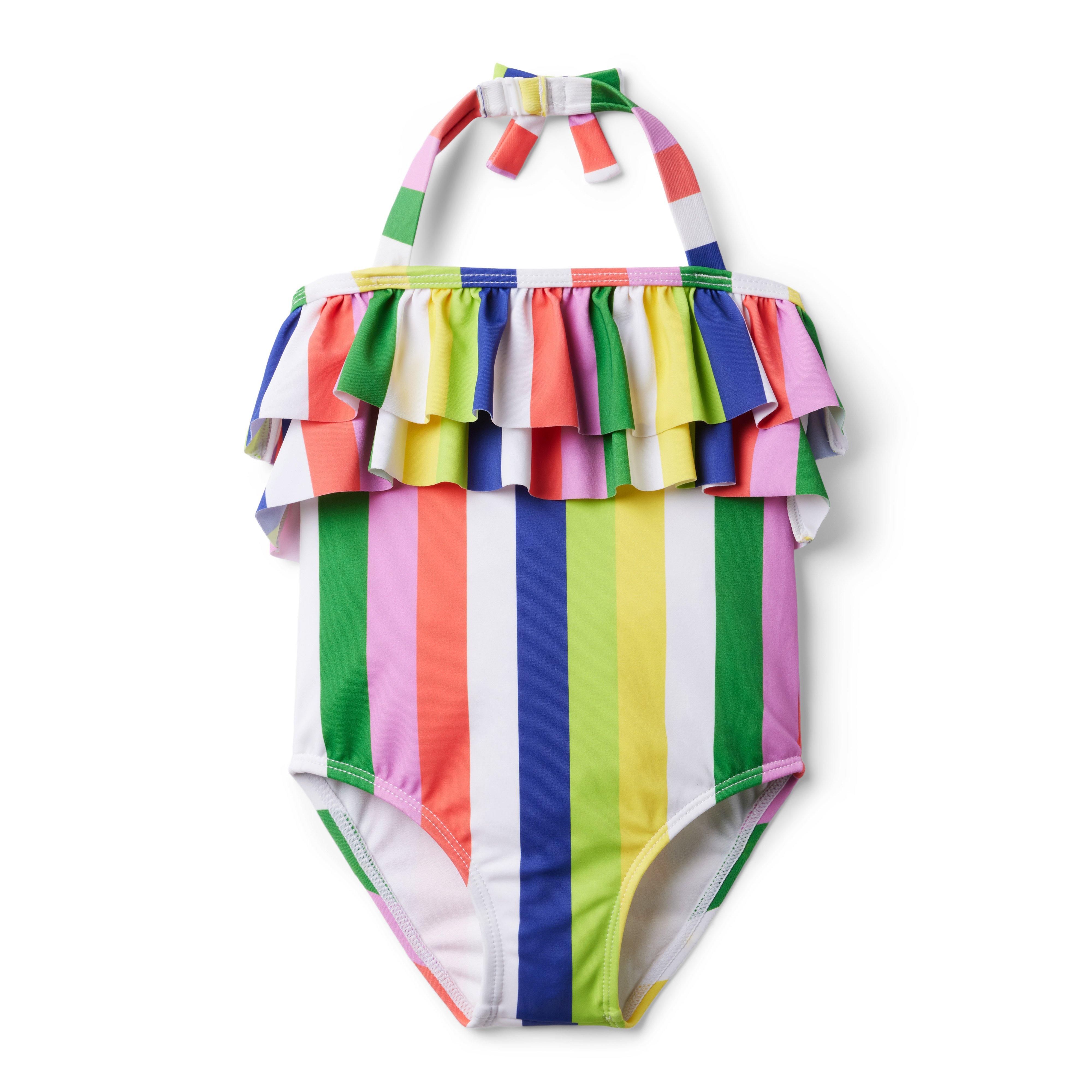 Kaavia James Rainbow Striped Swimsuit image number 0