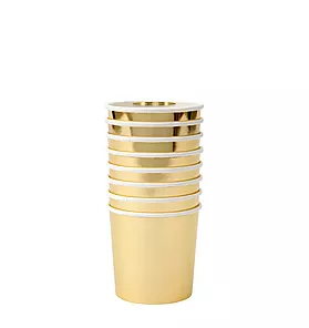 Meri Meri Gold Tumbler Cups