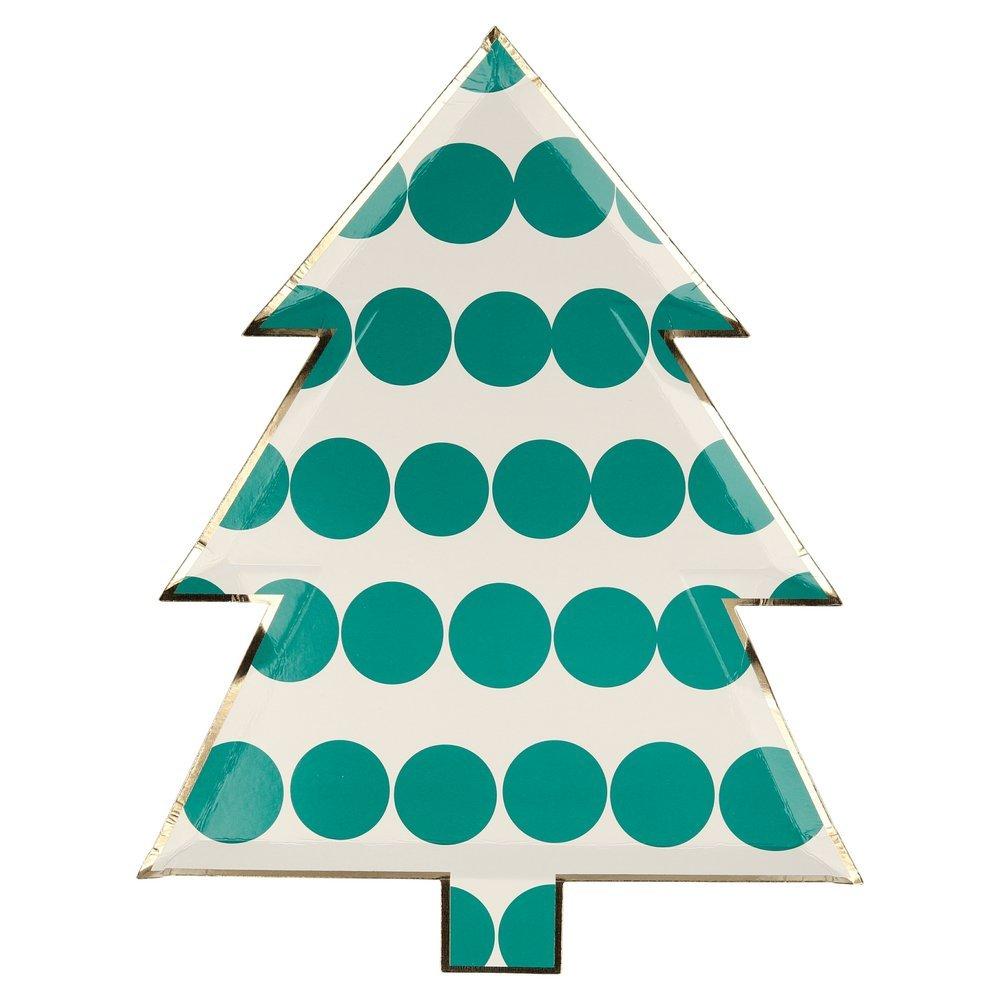 Meri Meri Patterned Christmas Tree Plates image number 3