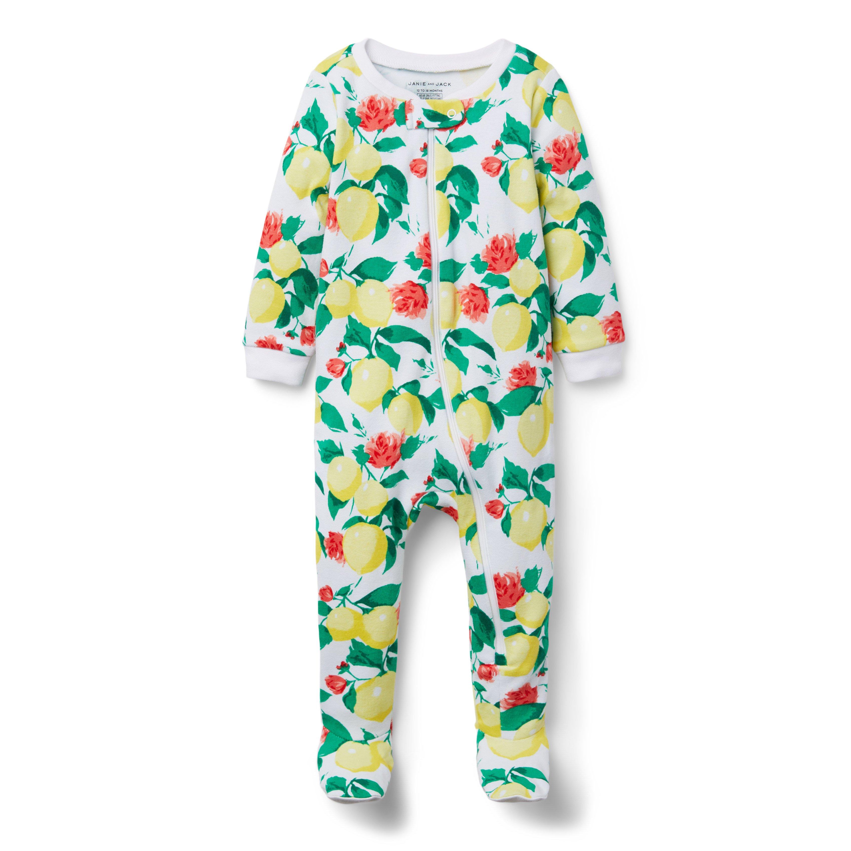 Baby Lemon Footed Zip Pajama