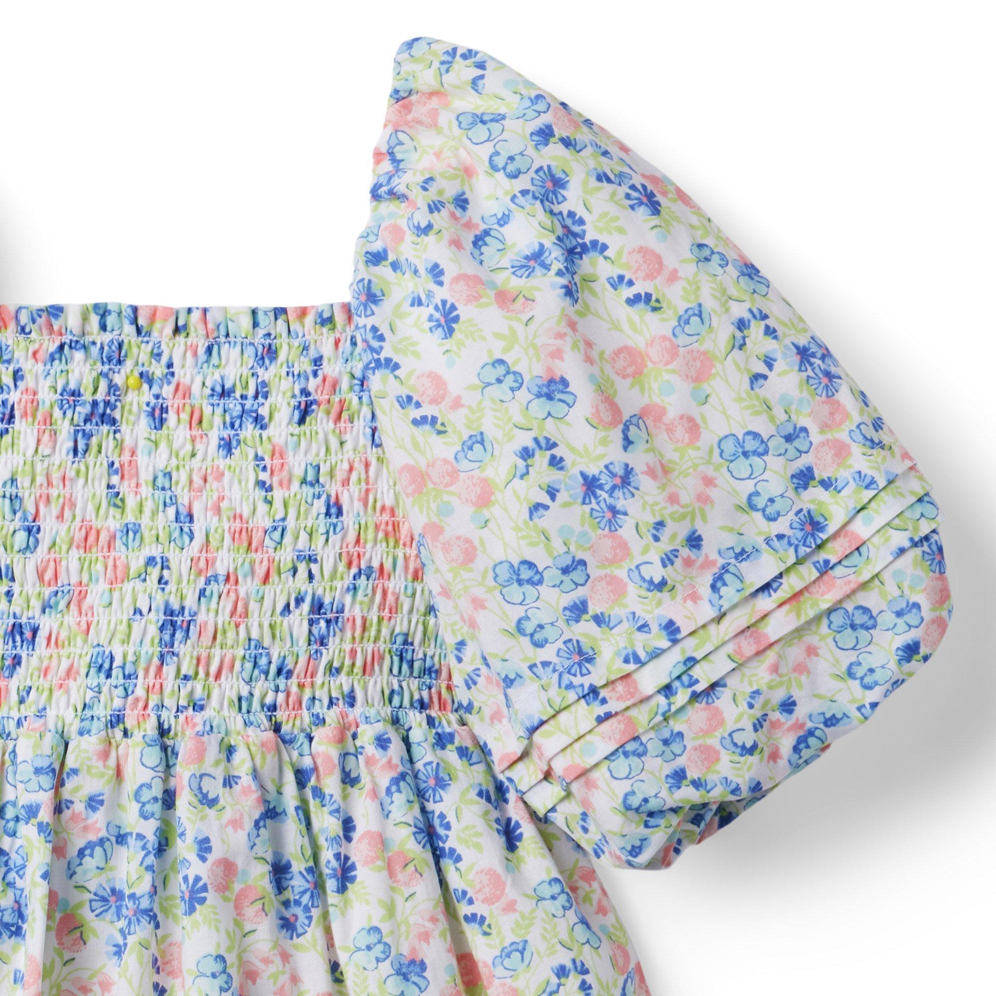 The Natalie Floral Smocked Bubble Sleeve Dress image number 3