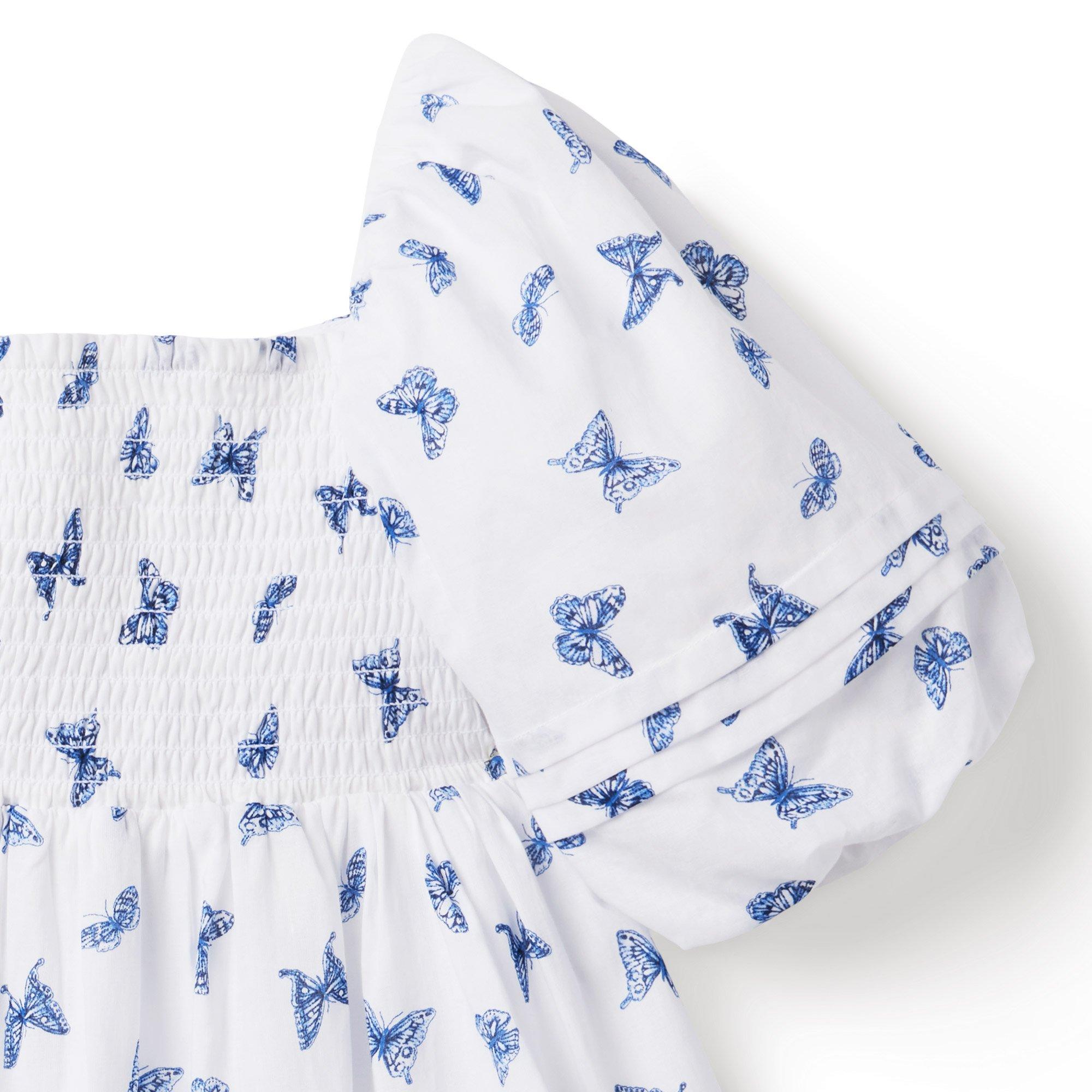 The Natalie Butterfly Smocked Bubble Sleeve Dress image number 3