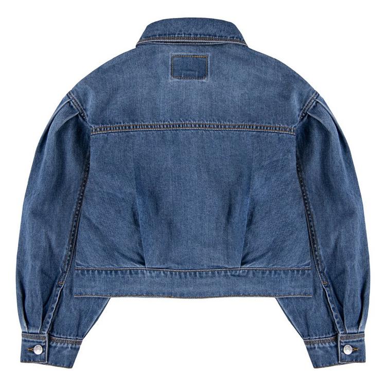 Collections Medium Wash Levi's® Pleated Sleeve Tween Trucker Jacket by  Janie and Jack