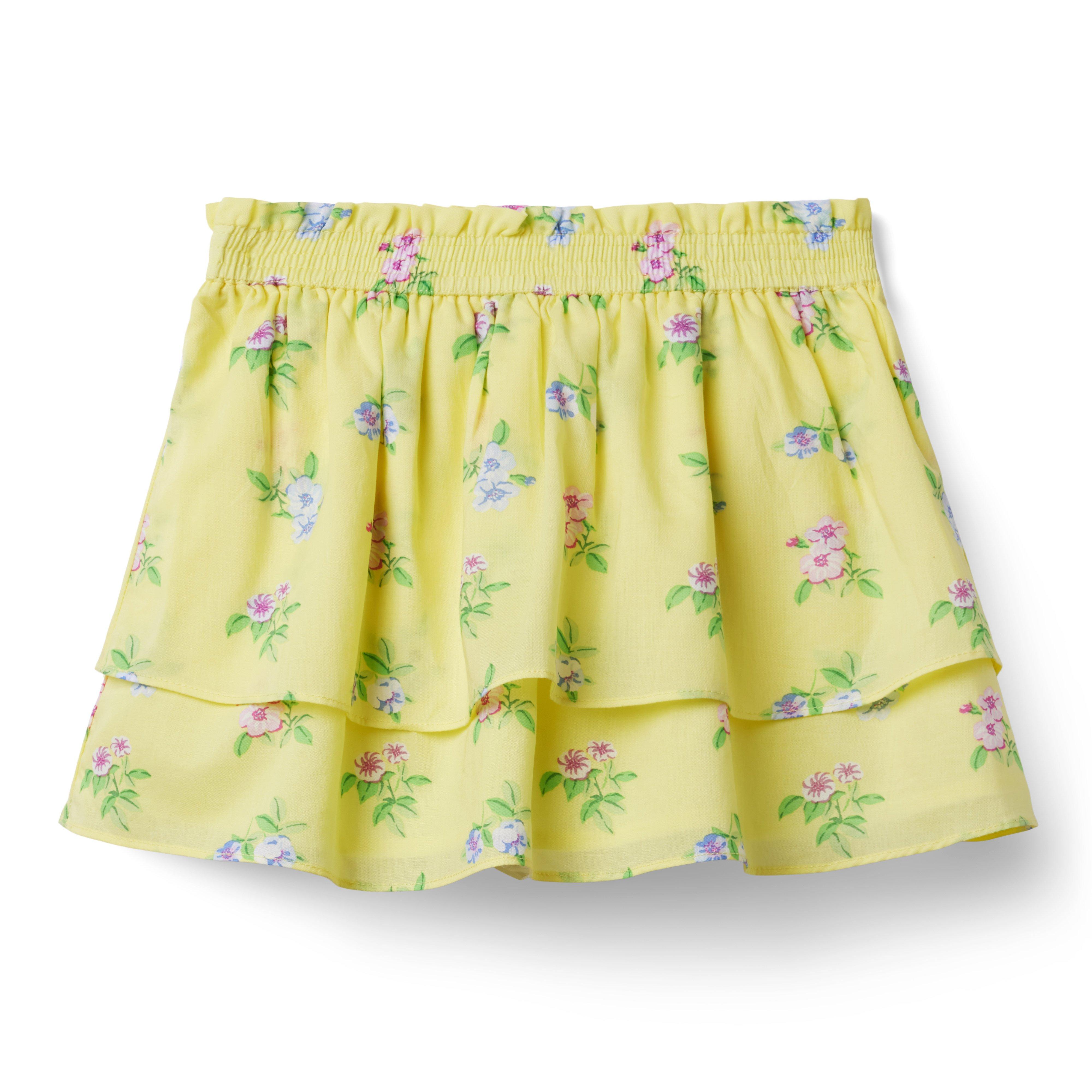 Floral Tiered Smocked Waist Skirt image number 0