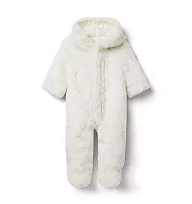 Baby Faux Fur Hooded 1-Piece