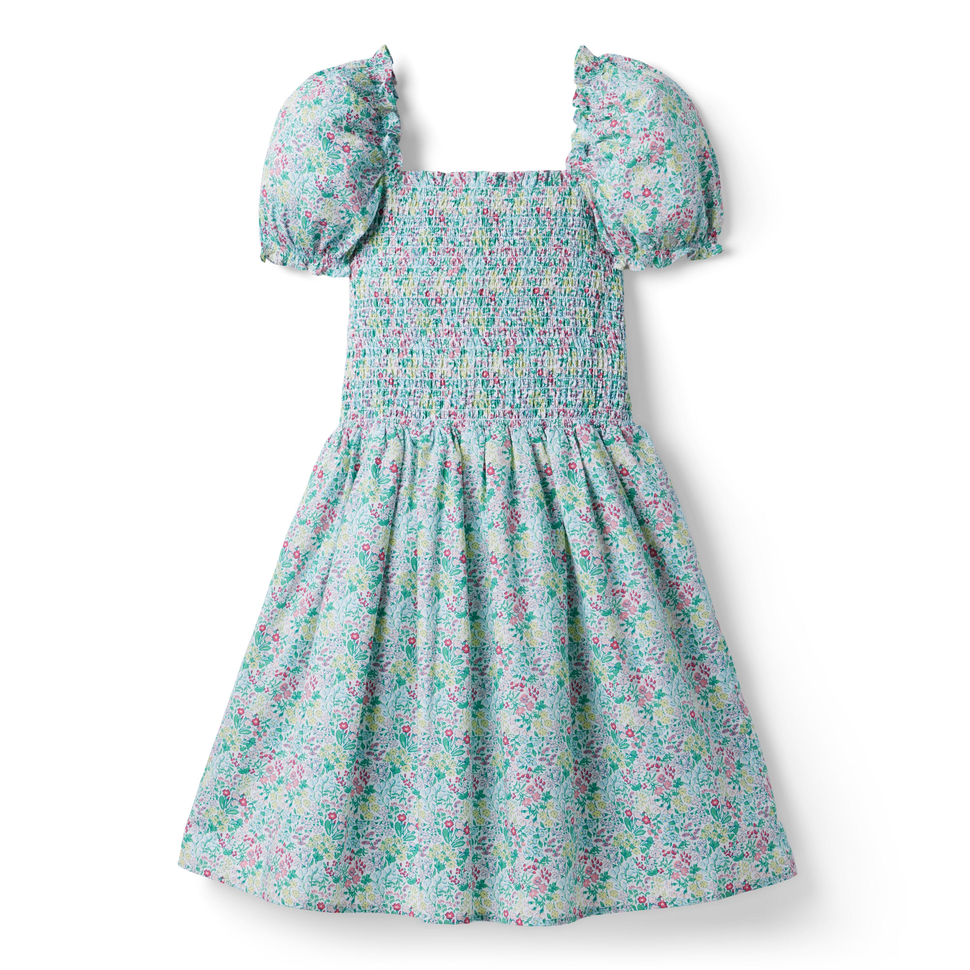 The Grace Floral Smocked Puff Sleeve Dress image number 0