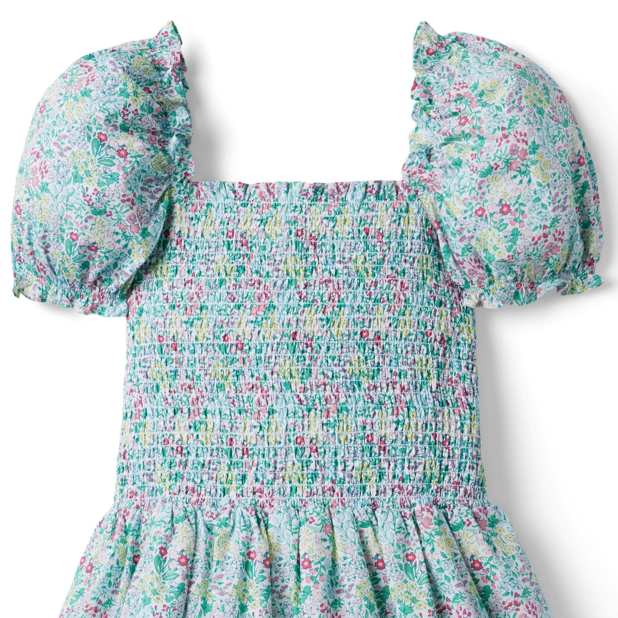 The Grace Floral Smocked Puff Sleeve Dress image number 2