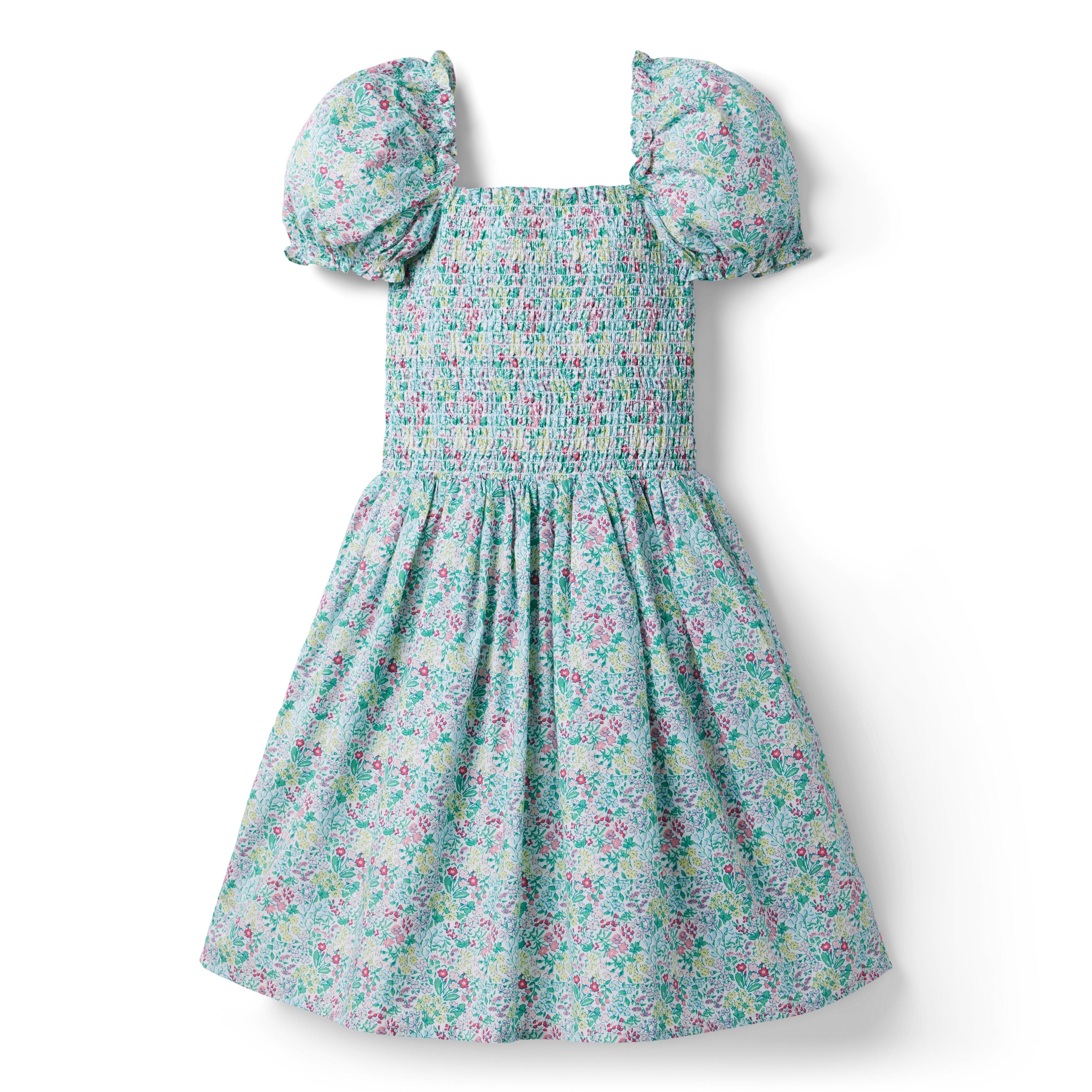 The Grace Floral Smocked Puff Sleeve Dress image number 1