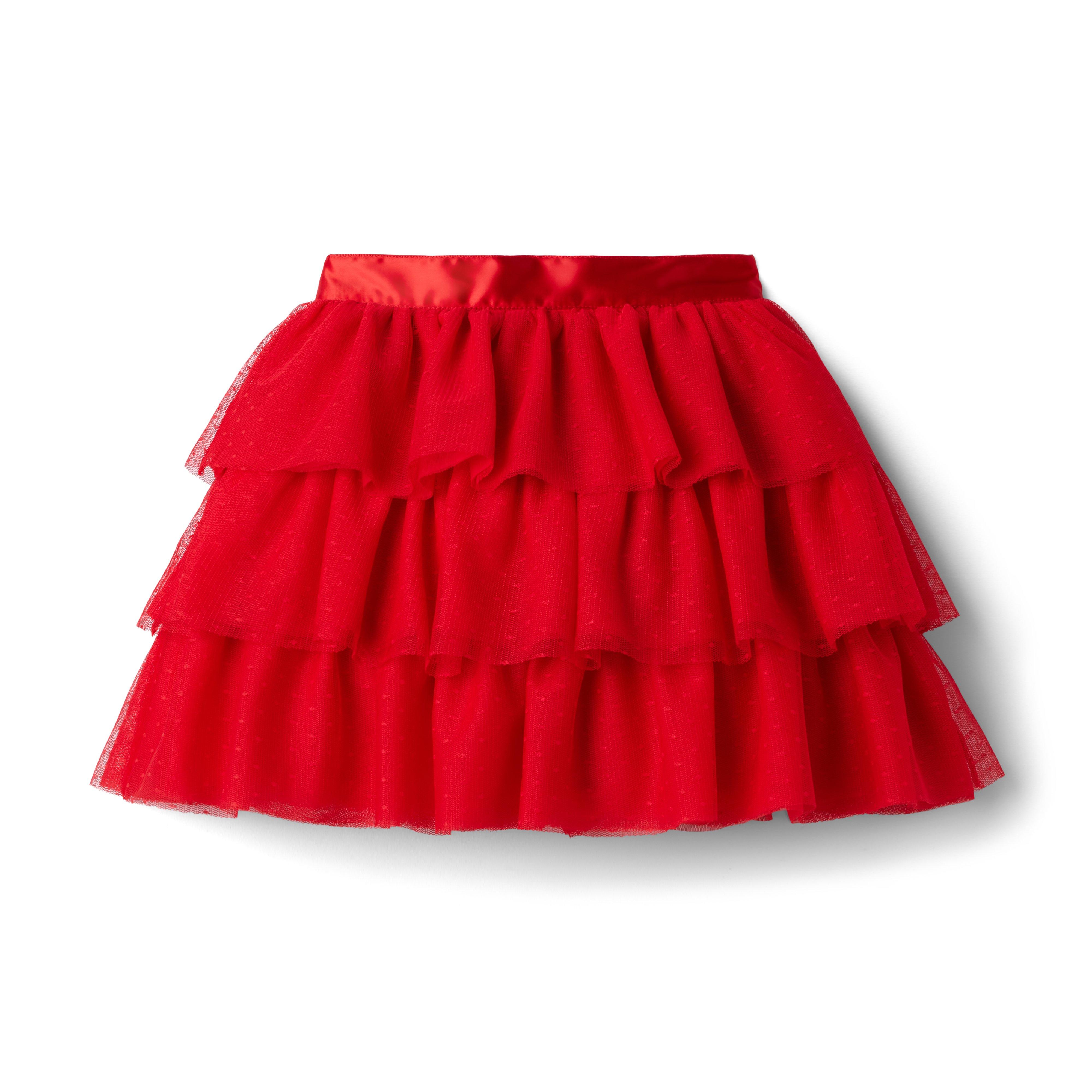 American Girl® x Janie and Jack Rose Red Tulle Skirt image number 0