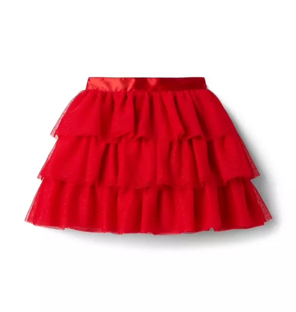 American Girl® x Janie and Jack Rose Red Tulle Skirt