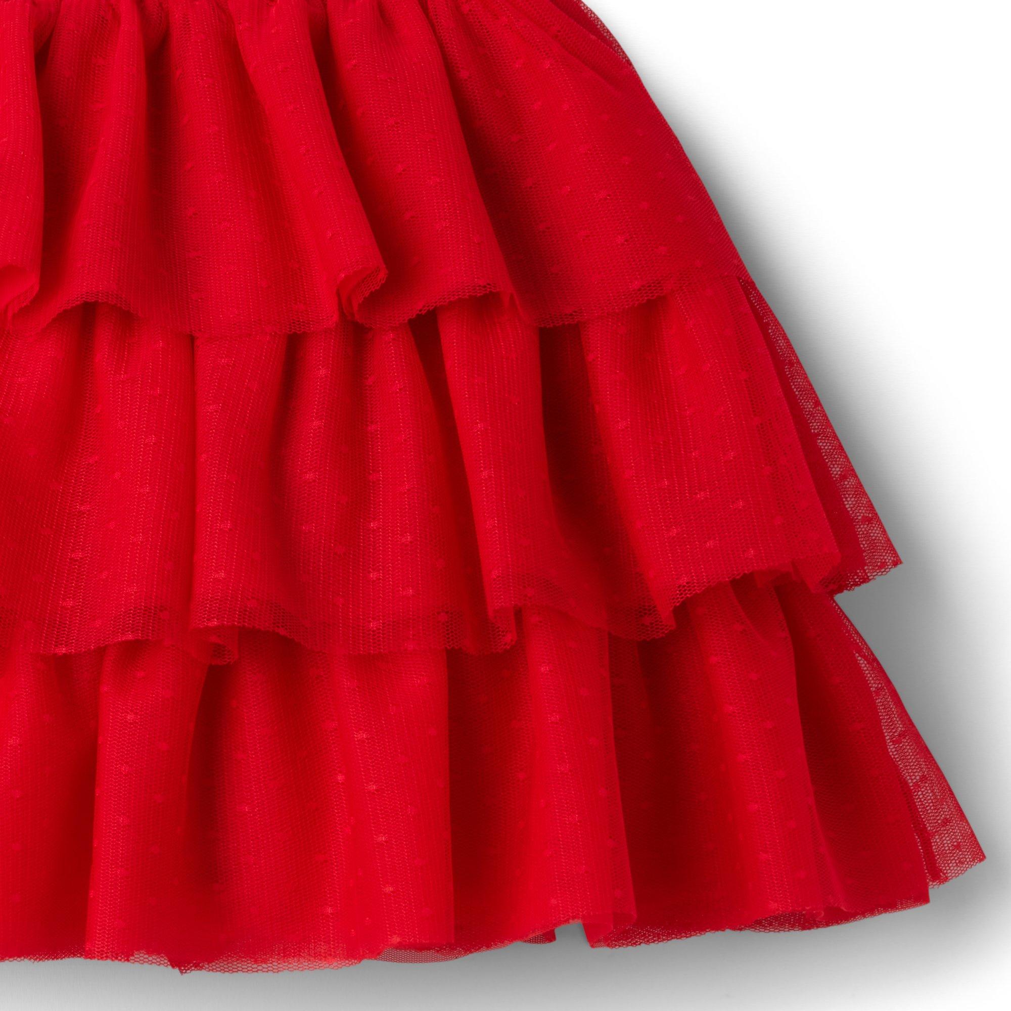 American Girl® x Janie and Jack Rose Red Tulle Skirt image number 3