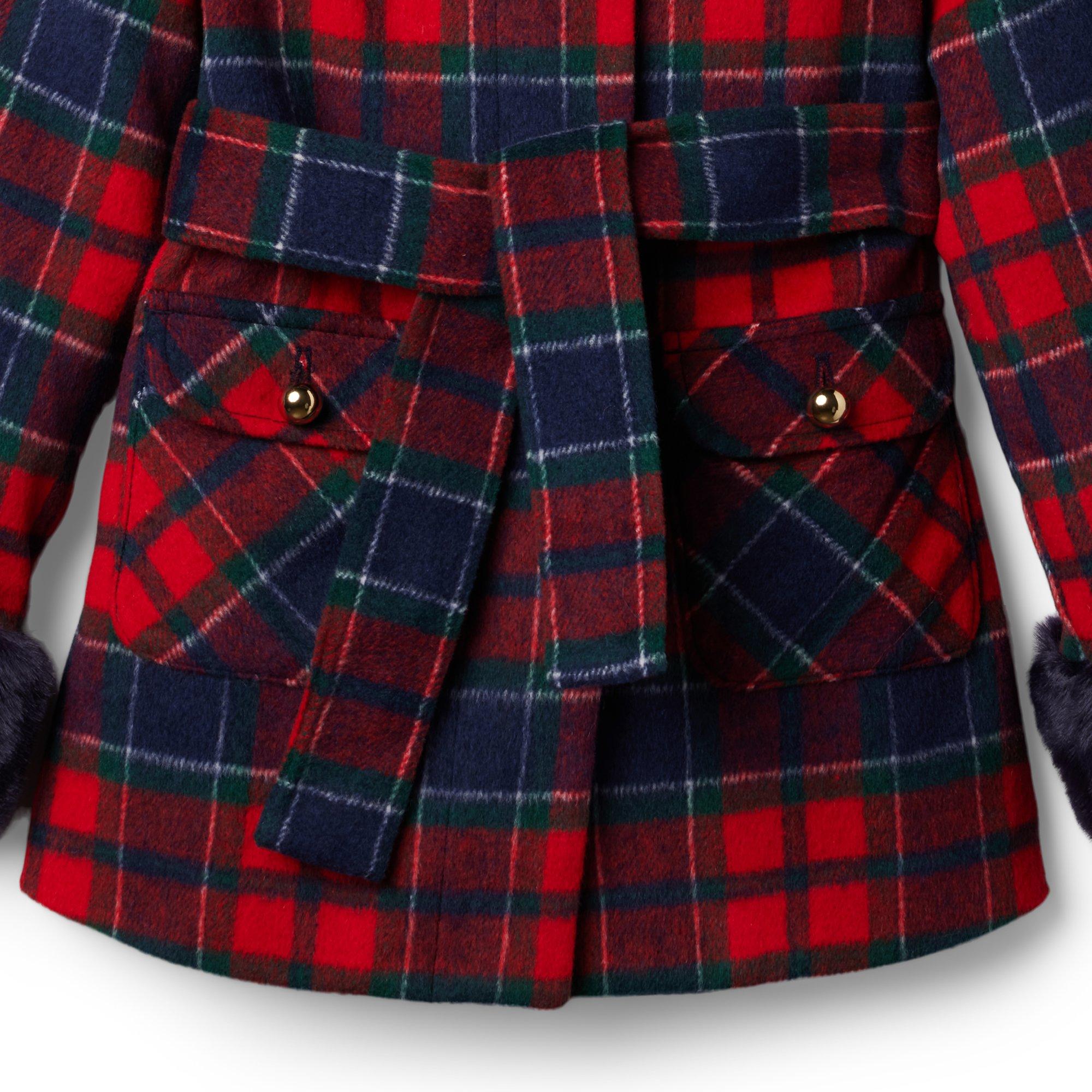 American Girl® x Janie and Jack Long Plaid Coat image number 4