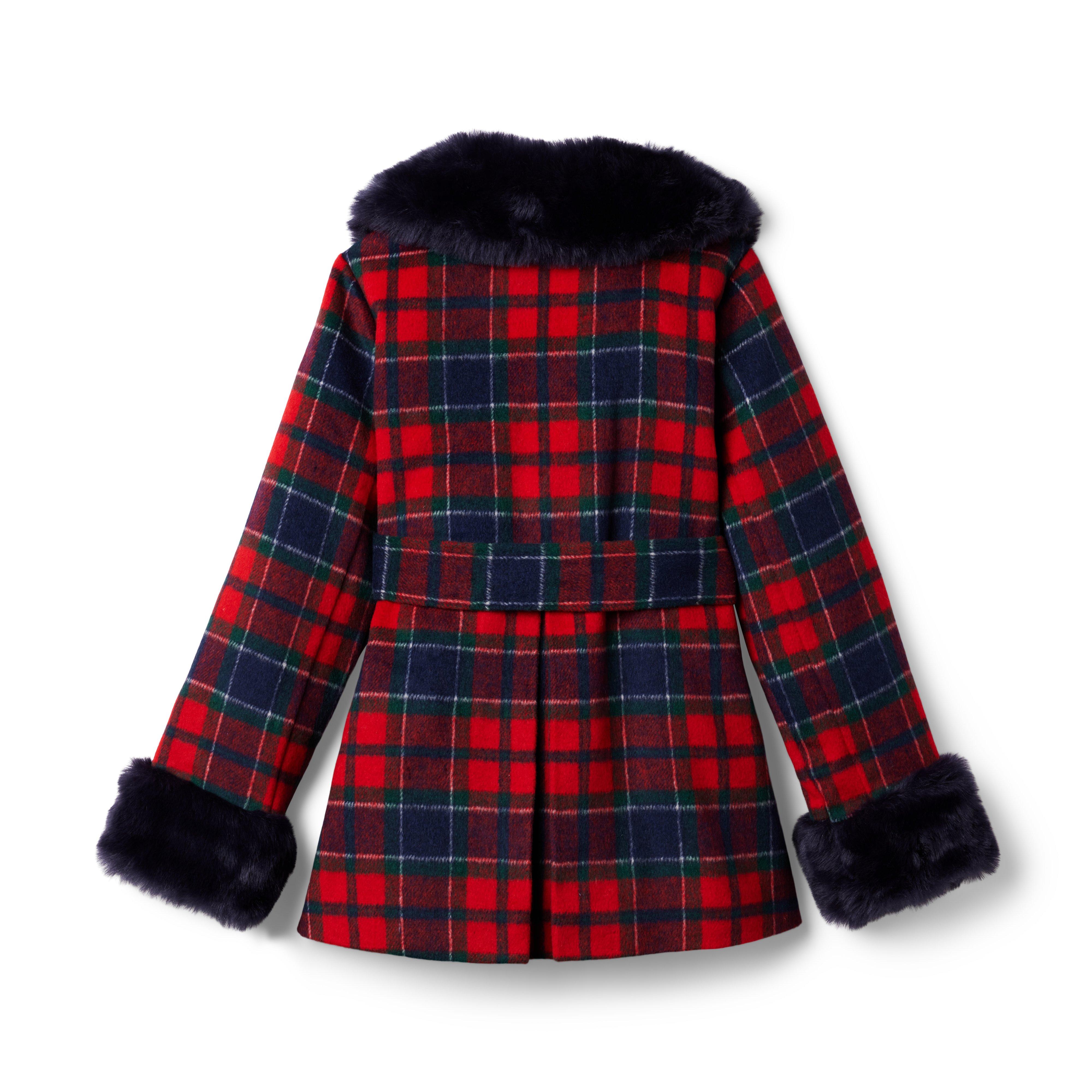 American Girl® x Janie and Jack Long Plaid Coat image number 2