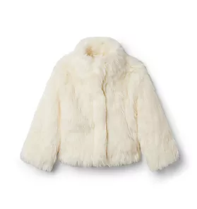 American Girl® x Janie and Jack Soft As Snow Faux Fur Jacket