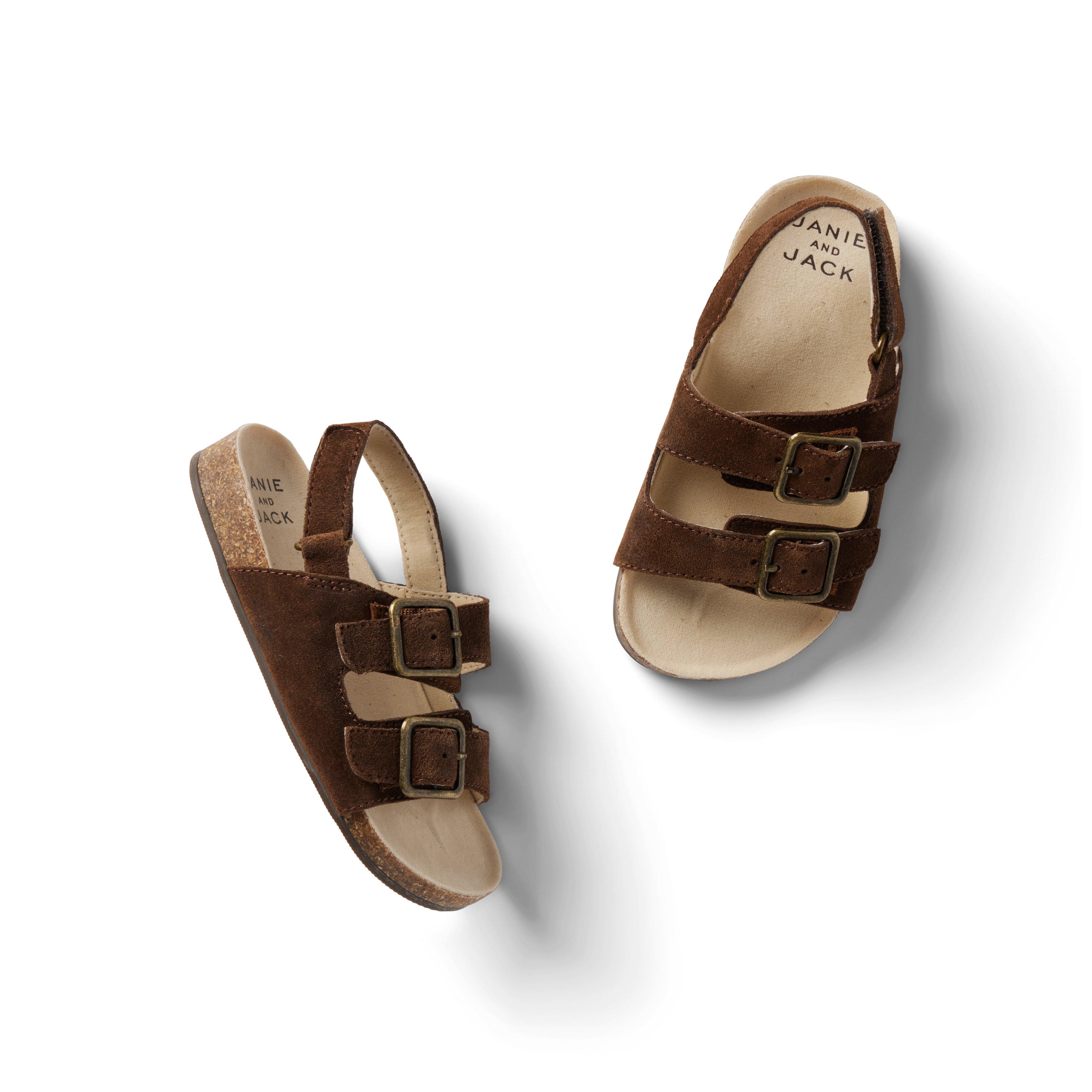 Suede Buckle Sandal