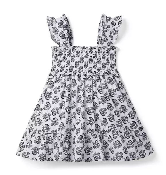 The Emily Floral Woodblock Smocked Sundress