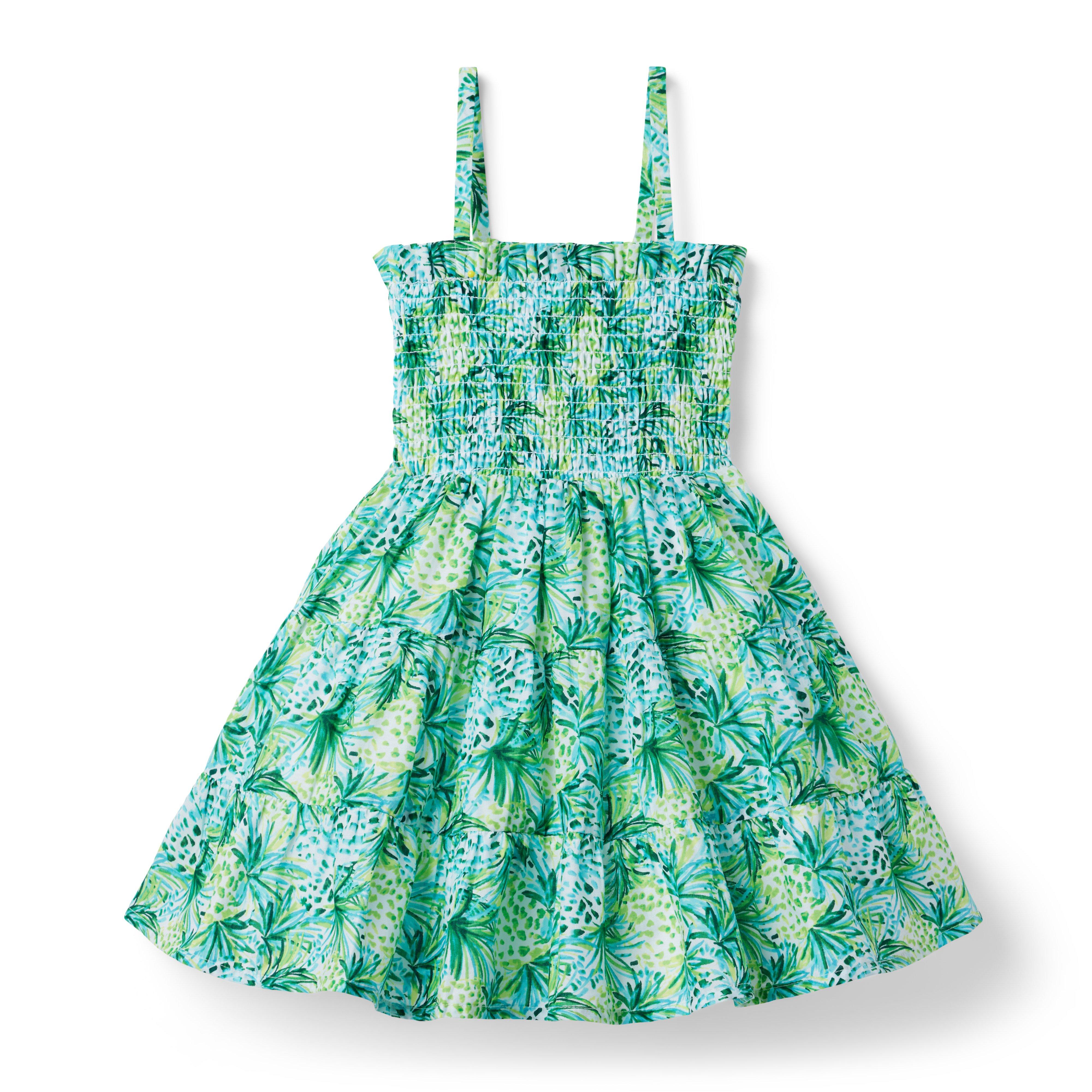 The Hannah Pineapple Smocked Sundress image number 0