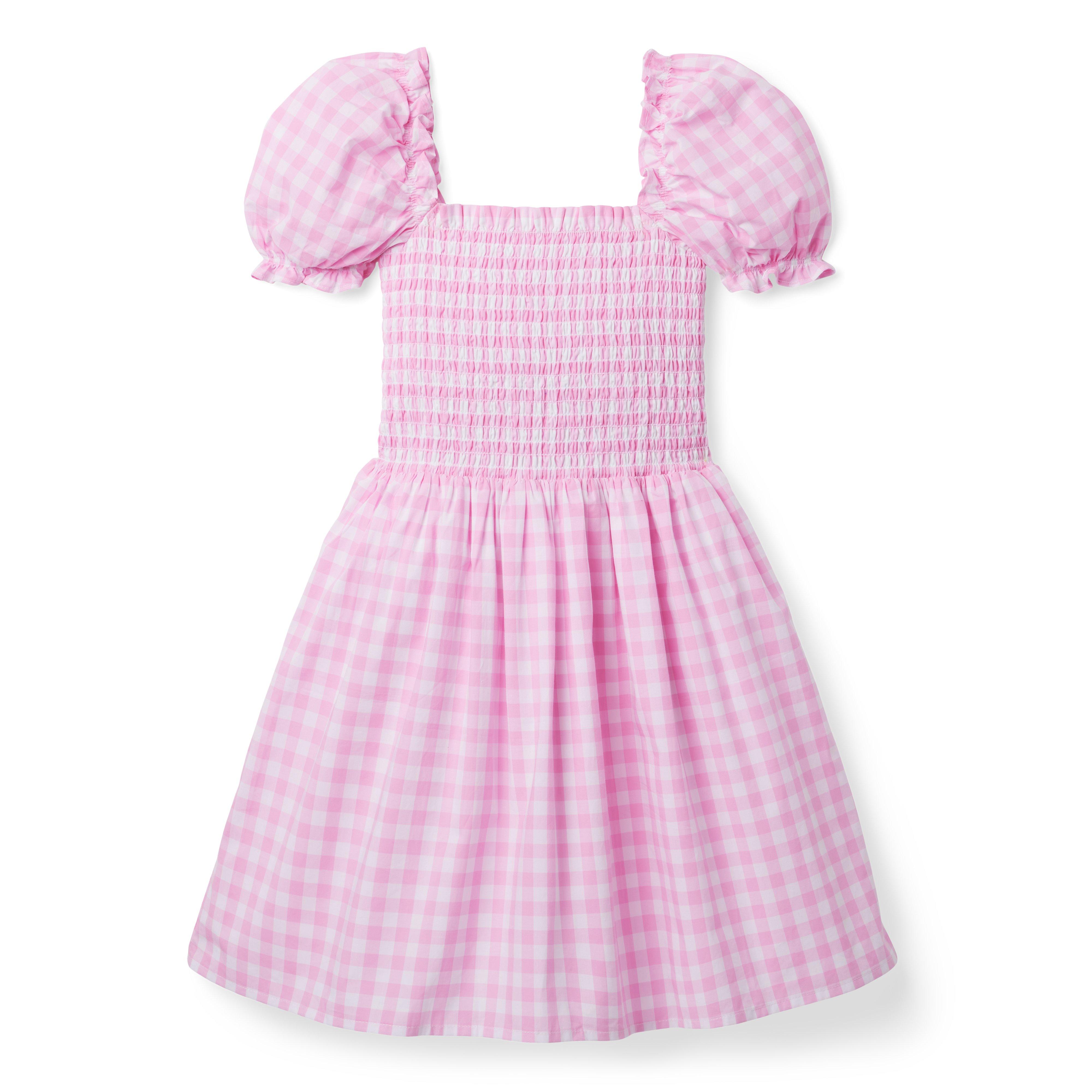 The Grace Gingham Smocked Puff Sleeve Dress image number 0