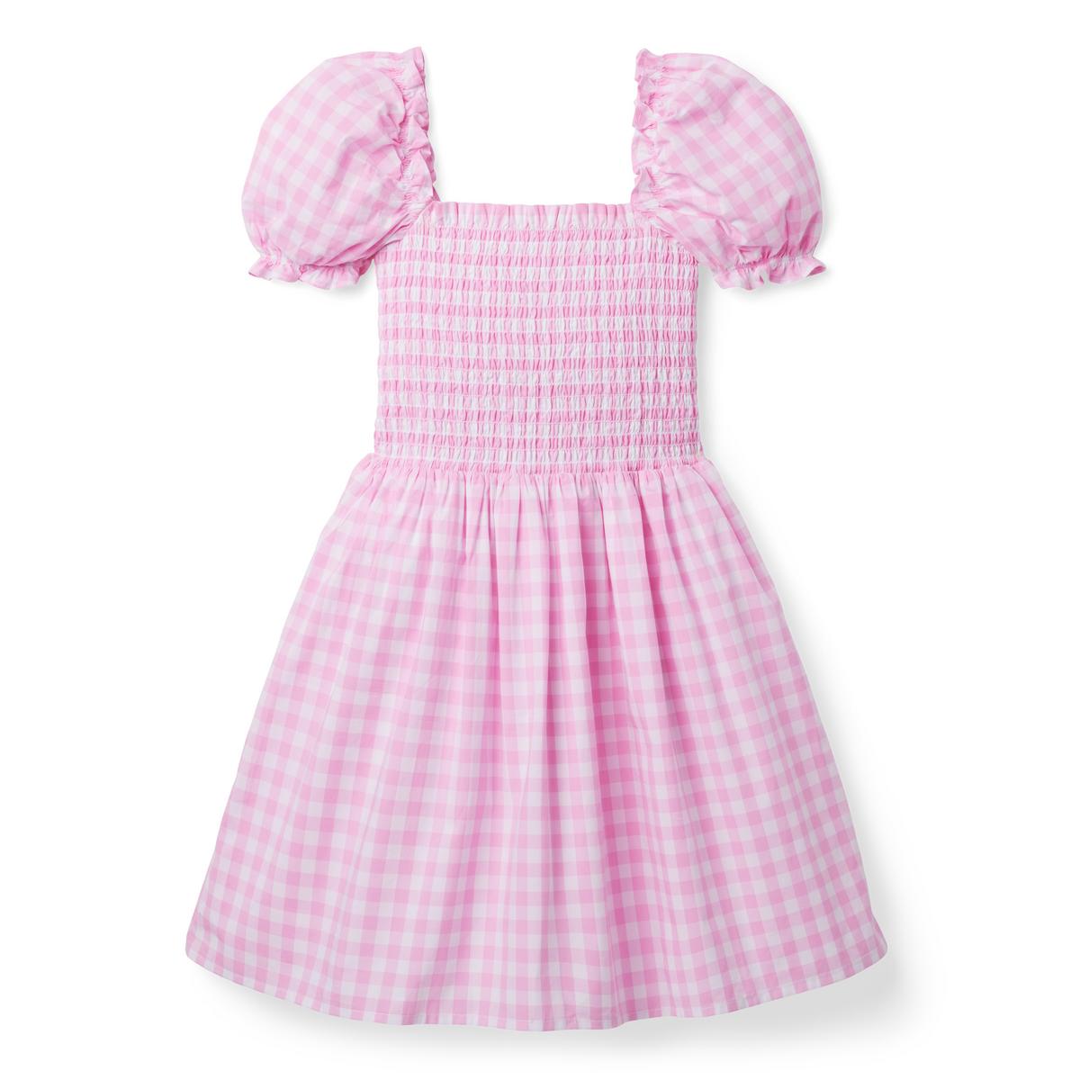 The Grace Gingham Smocked Puff Sleeve Dress - ecouponsdeal.com