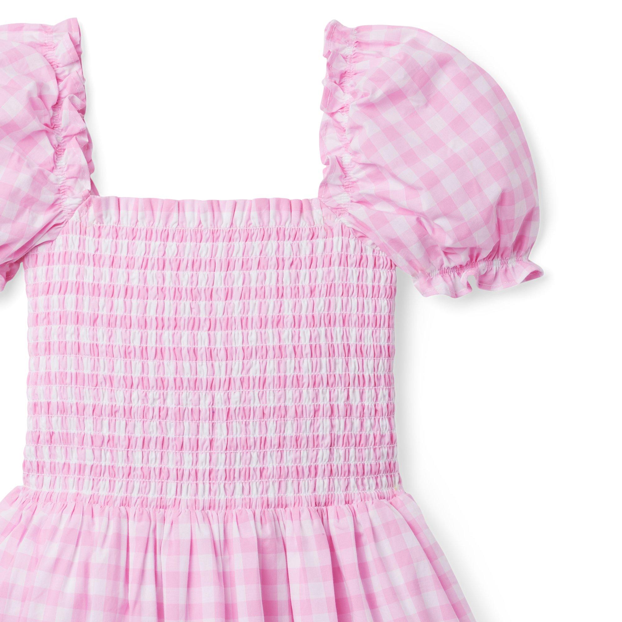 The Grace Gingham Smocked Puff Sleeve Dress image number 2
