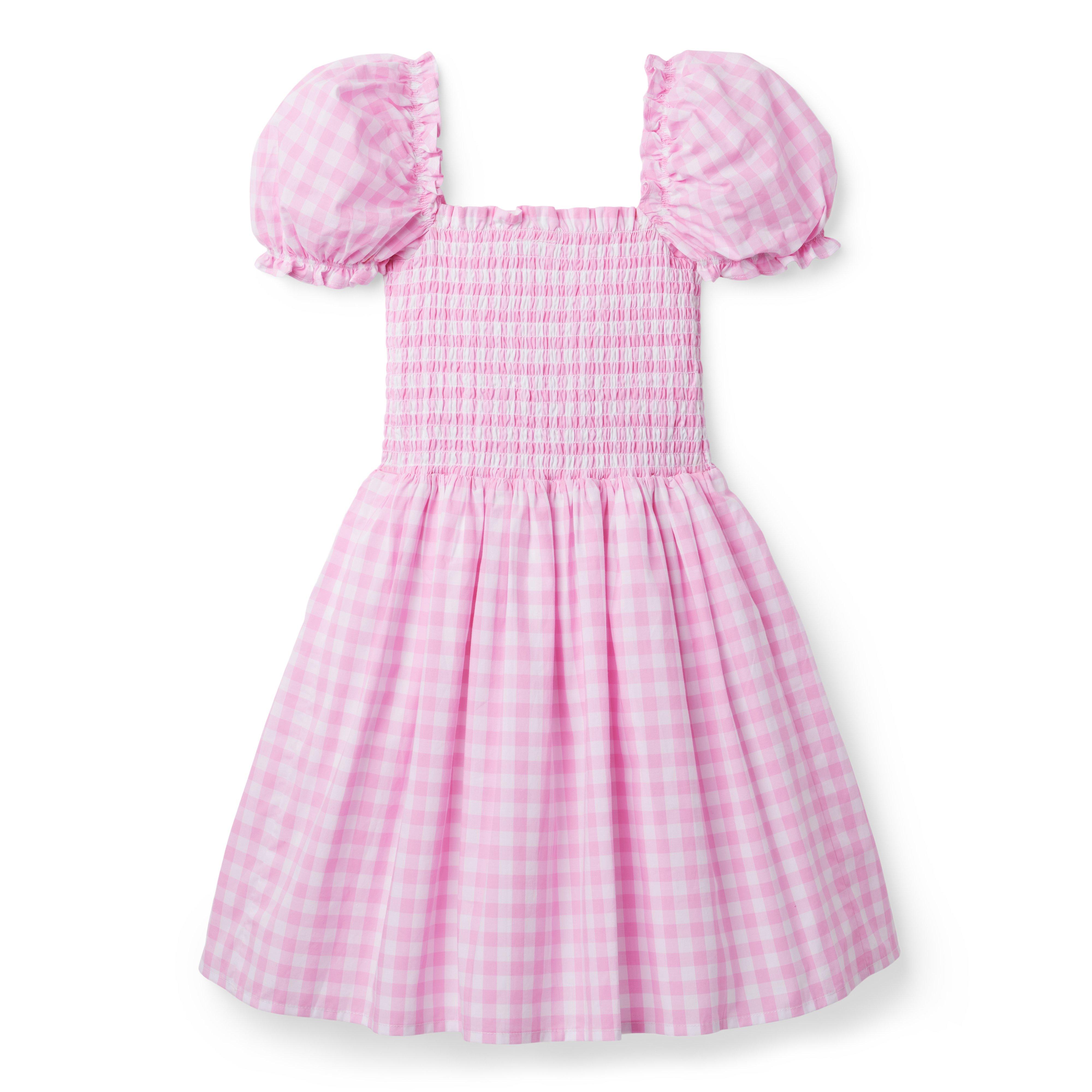 The Grace Gingham Smocked Puff Sleeve Dress image number 1