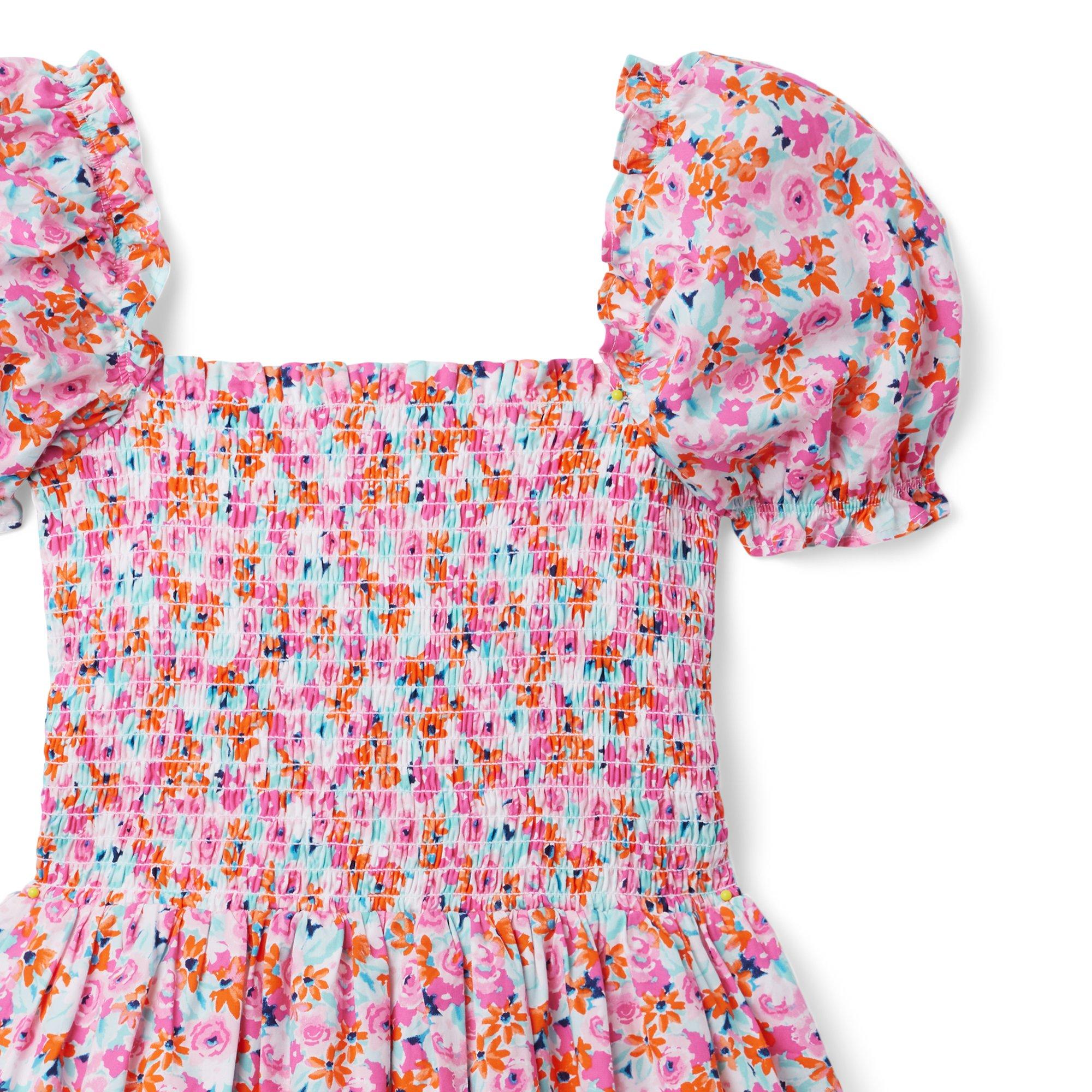 The Grace Ditsy Floral Smocked Puff Sleeve Dress image number 3