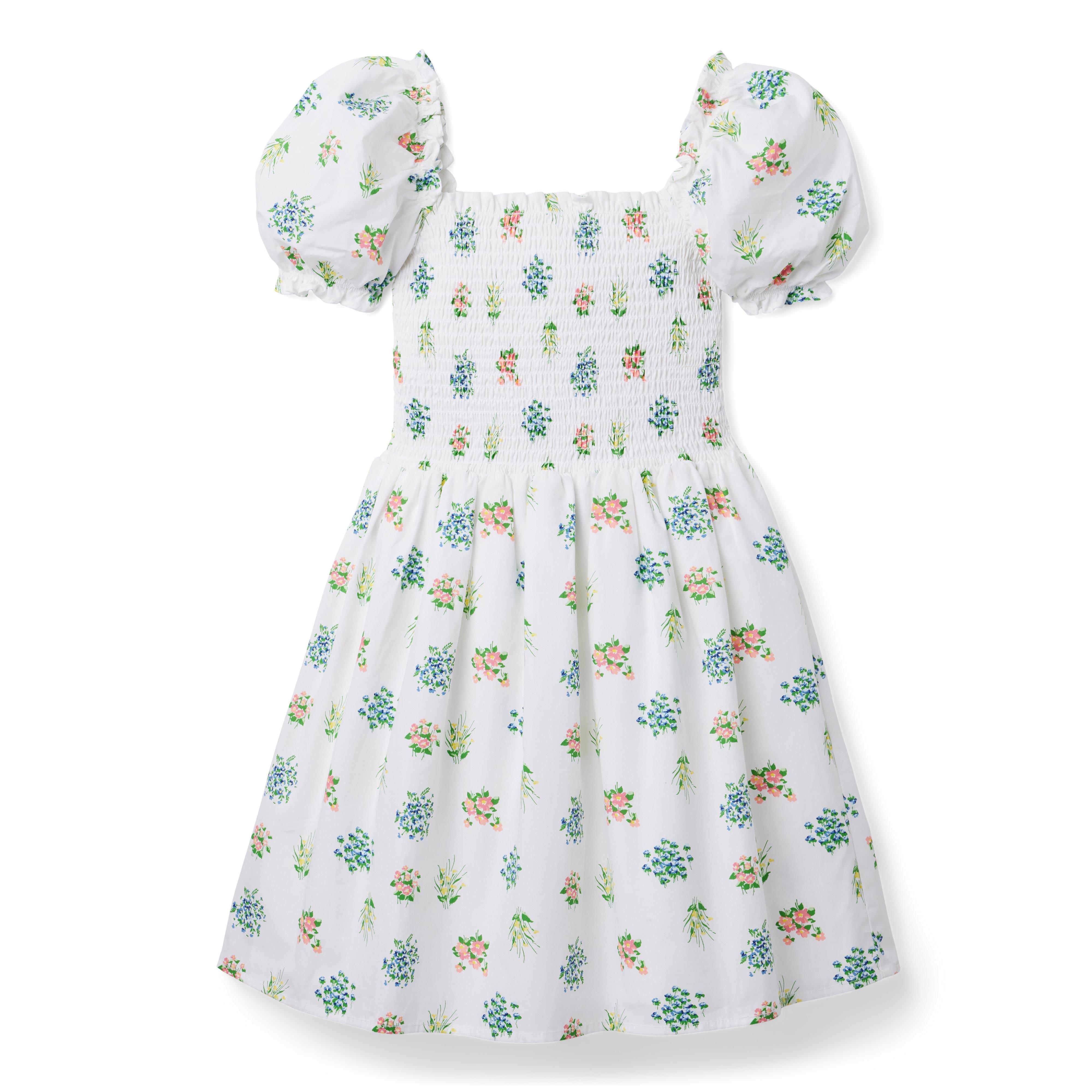 The Grace Floral Smocked Puff Sleeve Dress image number 0