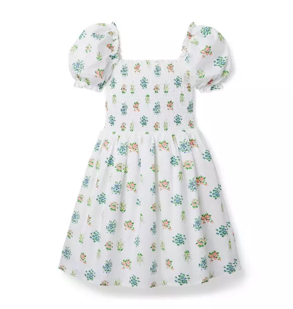The Grace Floral Smocked Puff Sleeve Dress