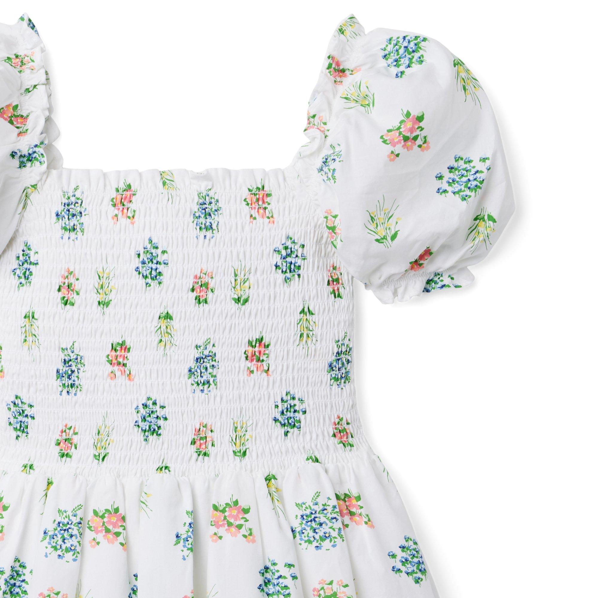 The Grace Floral Smocked Puff Sleeve Dress image number 2