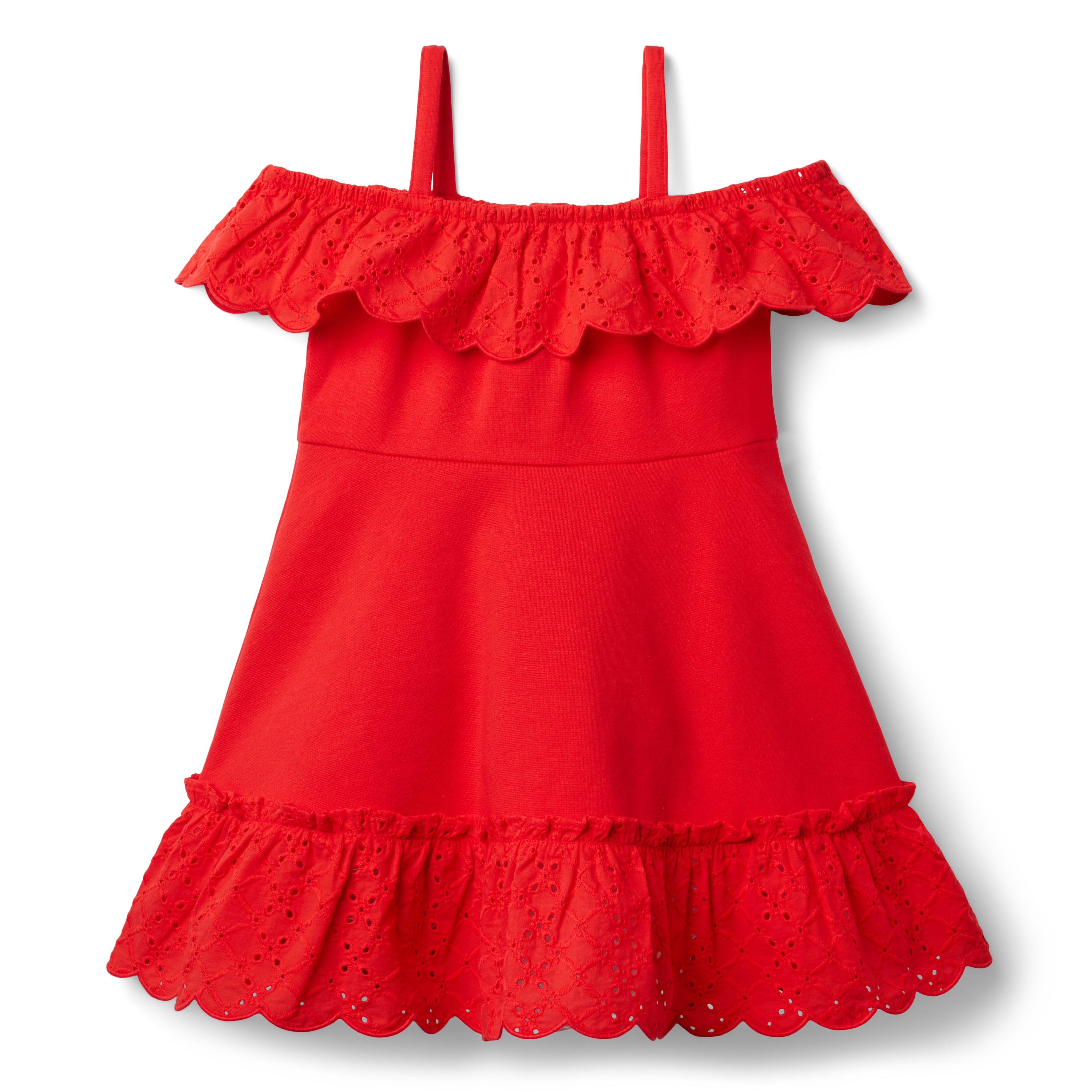 Eyelet Cold Shoulder Ponte Dress image number 0