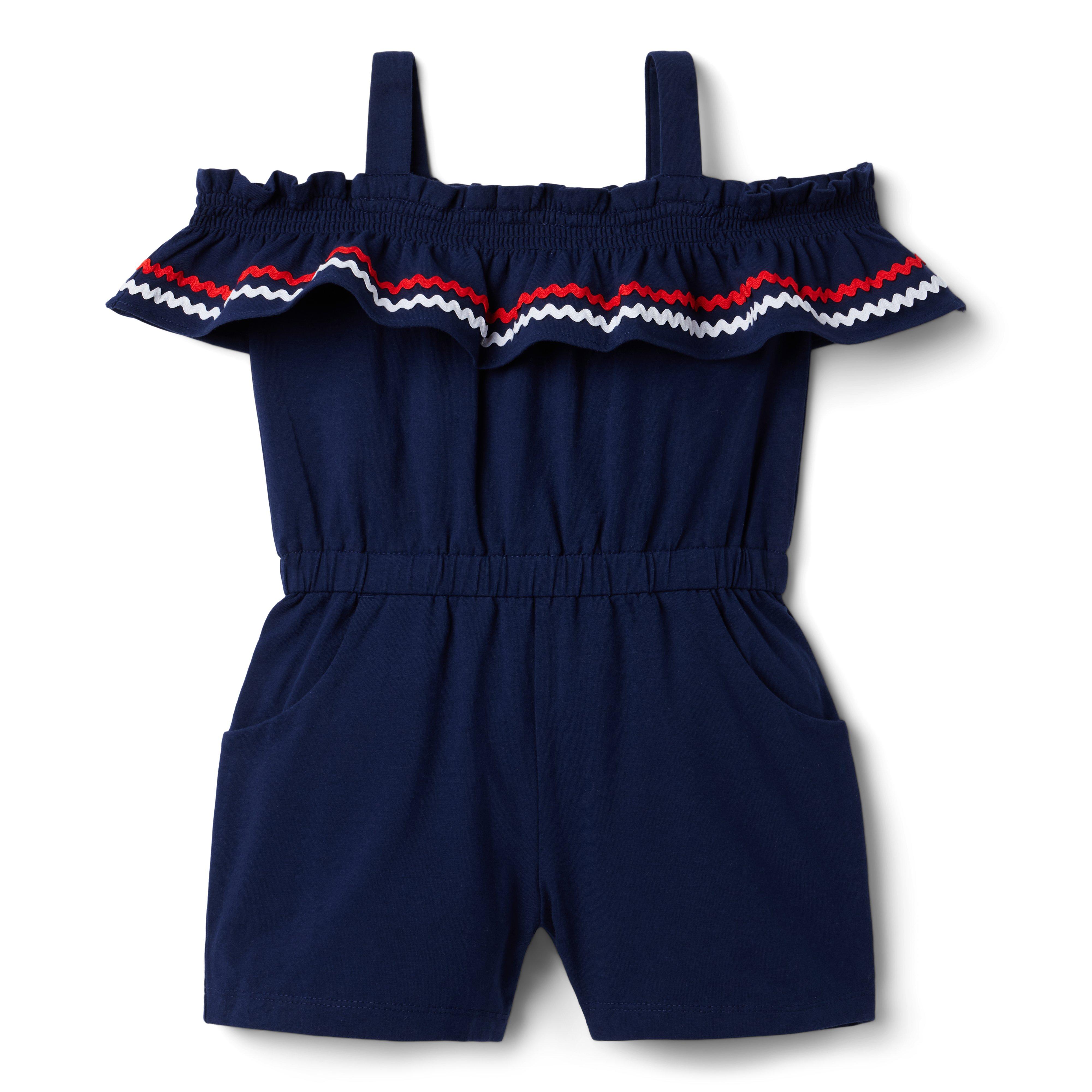Ric Rac Trim Cold Shoulder Romper image number 0