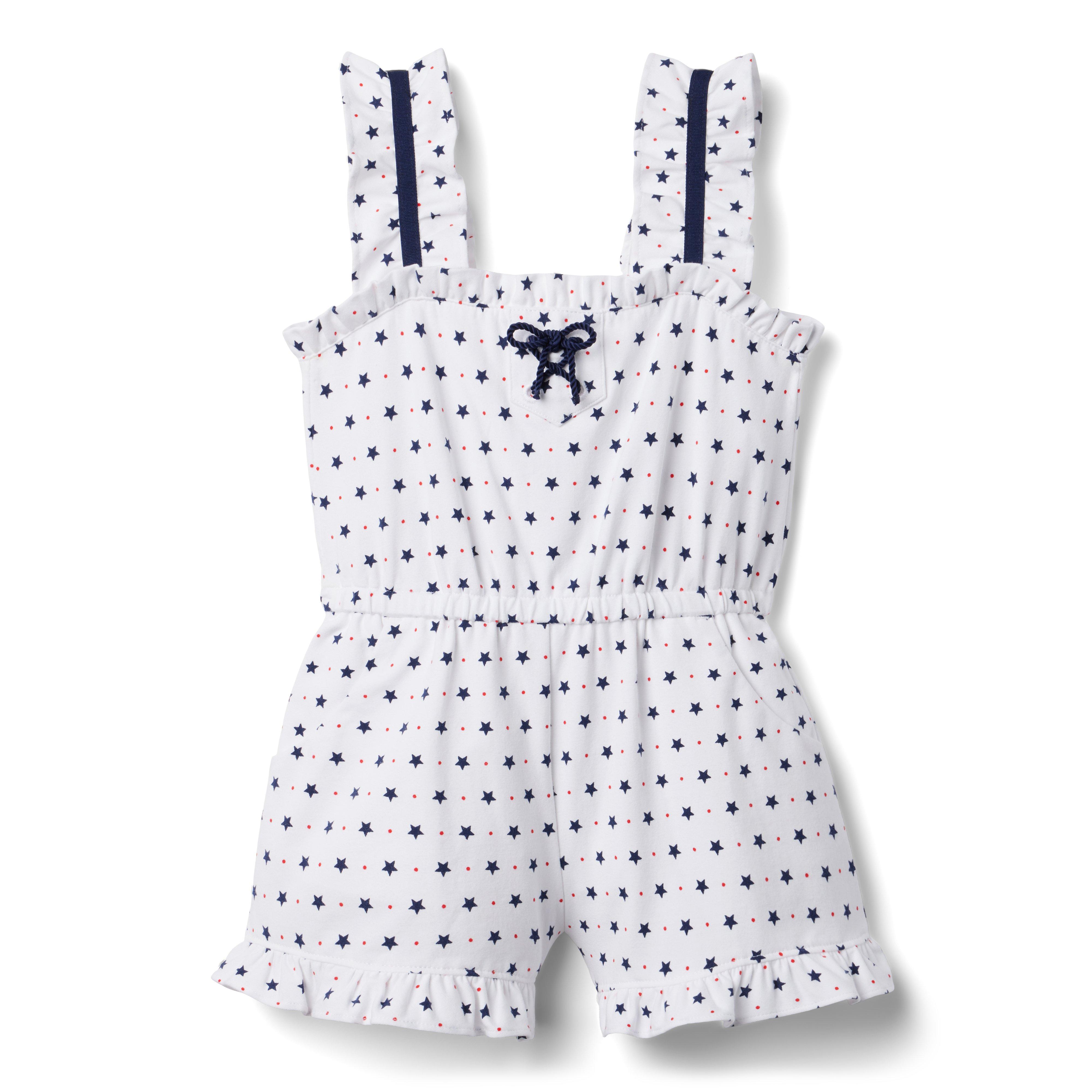 Star Ruffle Trim Romper