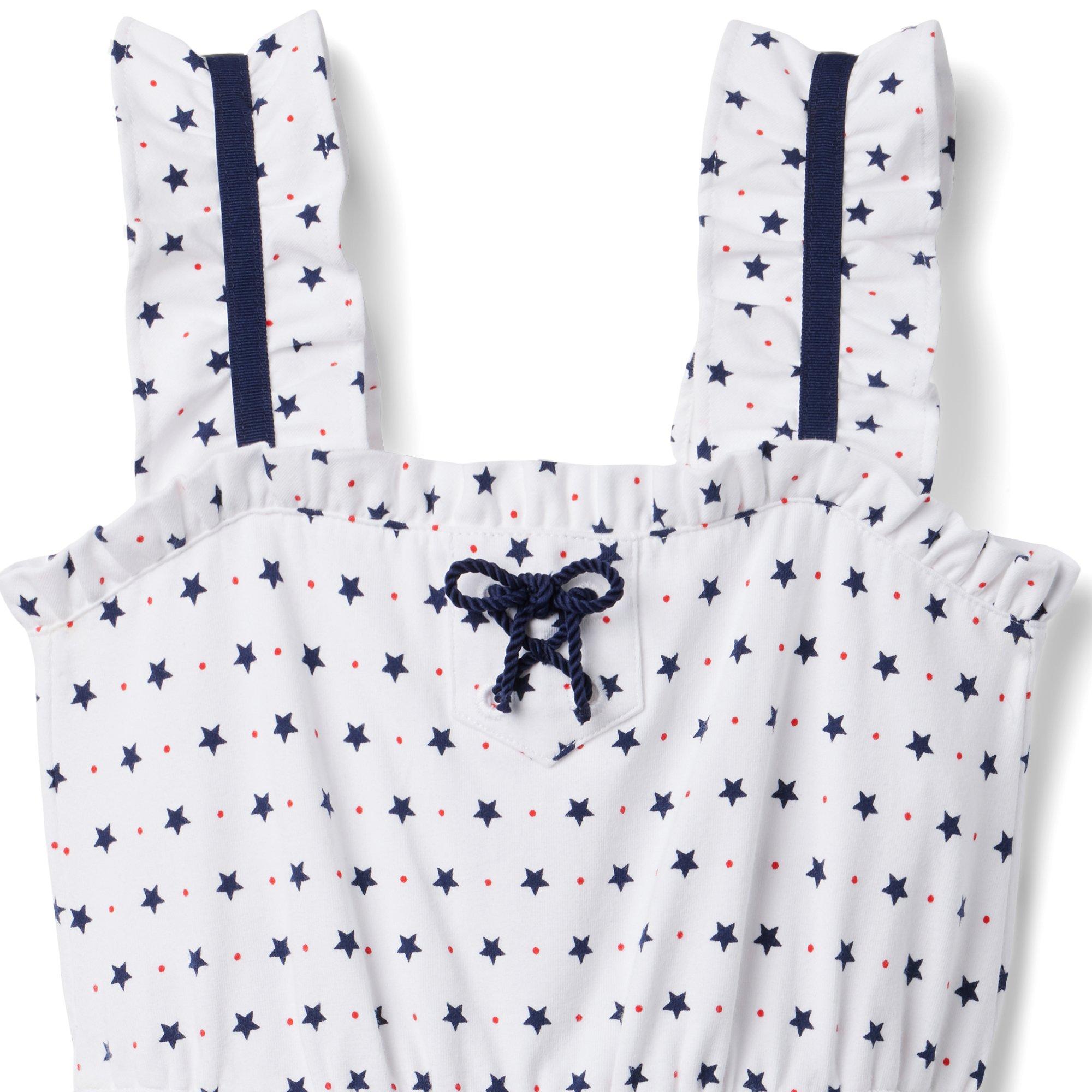 Star Ruffle Trim Romper image number 2