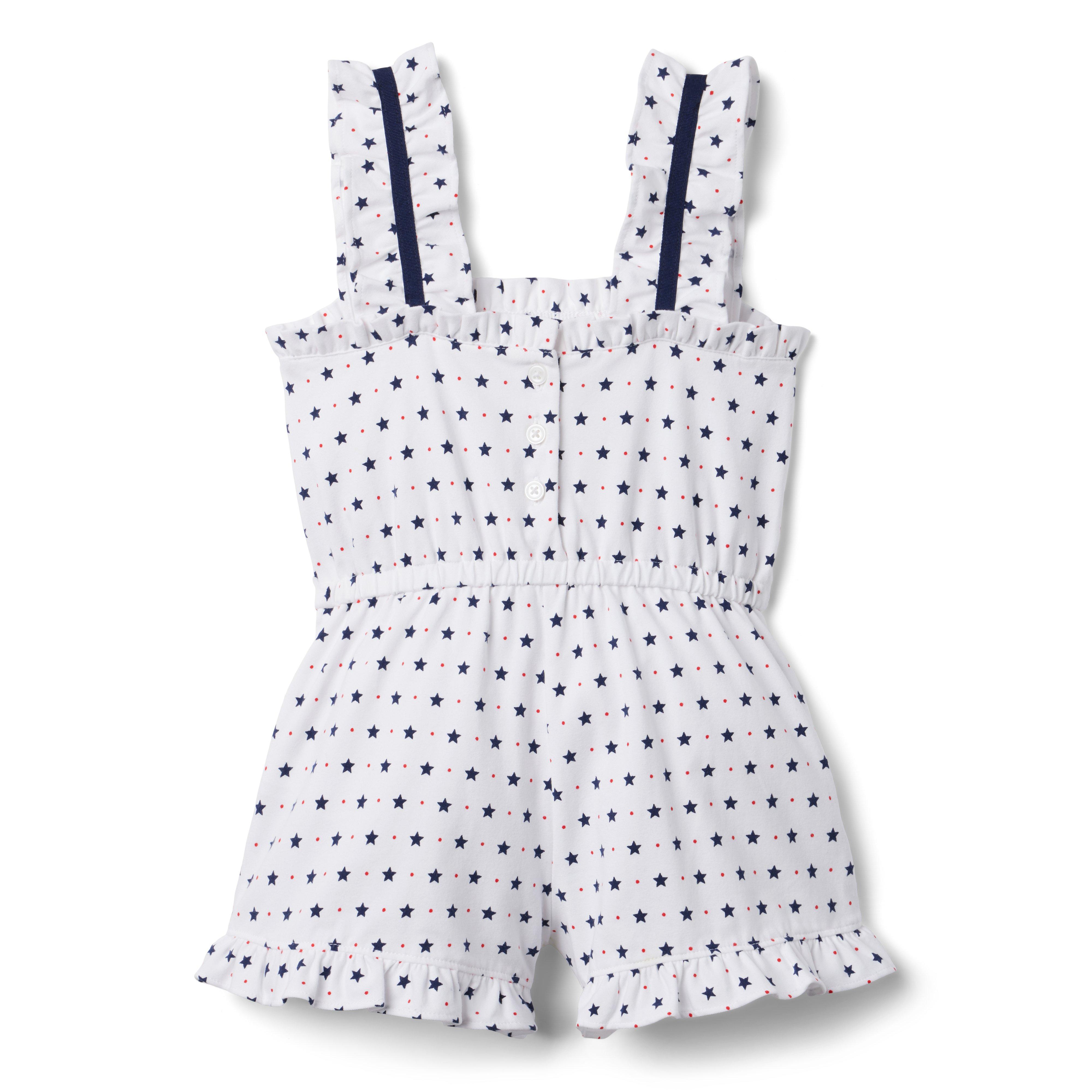 Star Ruffle Trim Romper image number 1