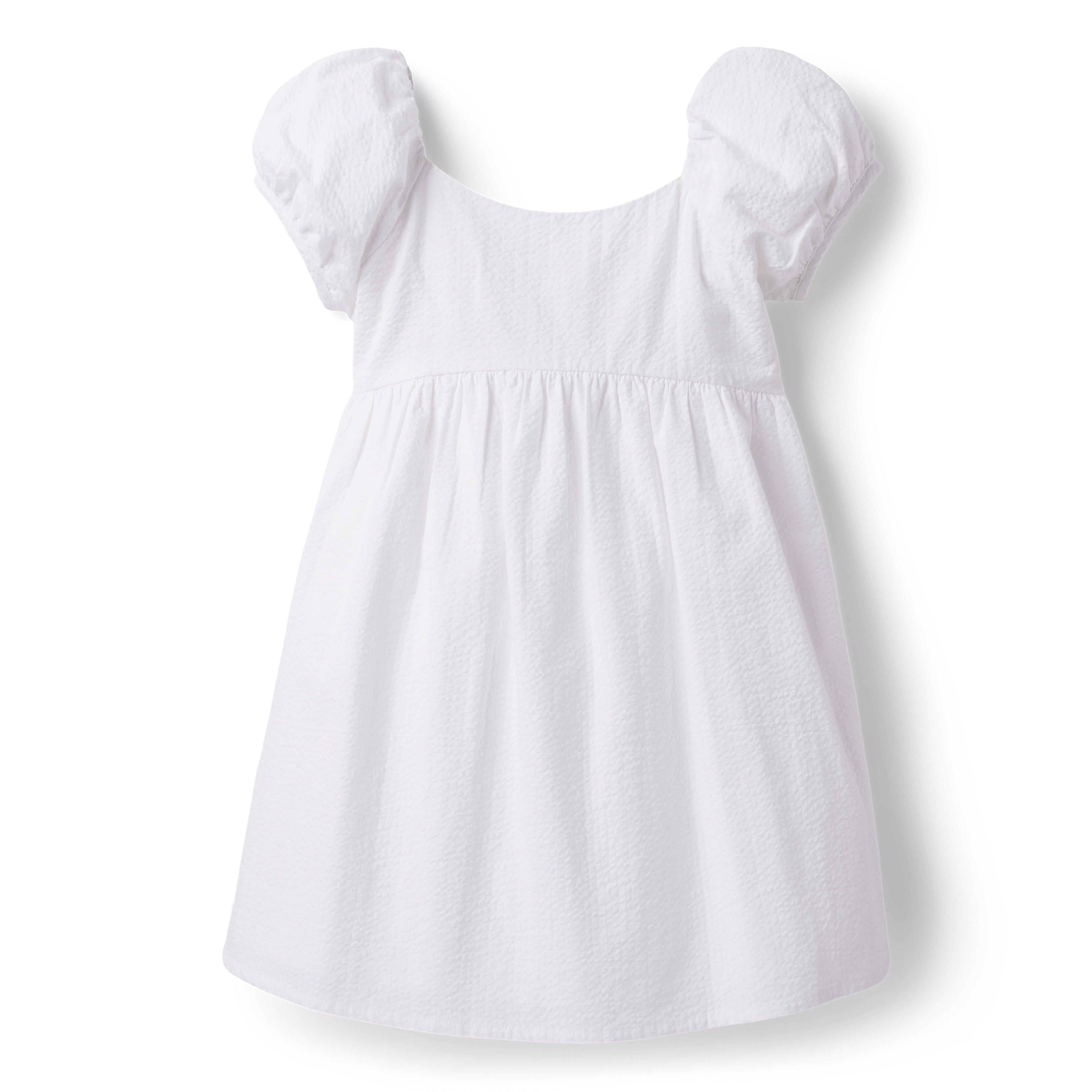 Seersucker Puff Sleeve Dress image number 0
