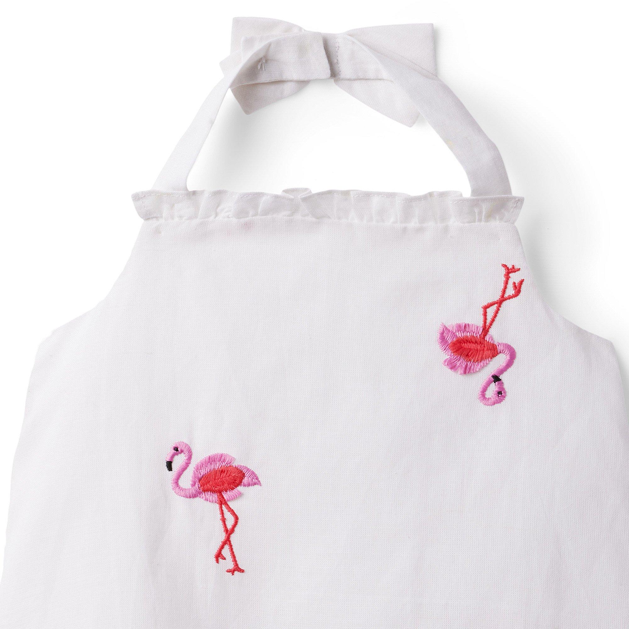 Flamingo Embroidered Halter Sundress image number 2