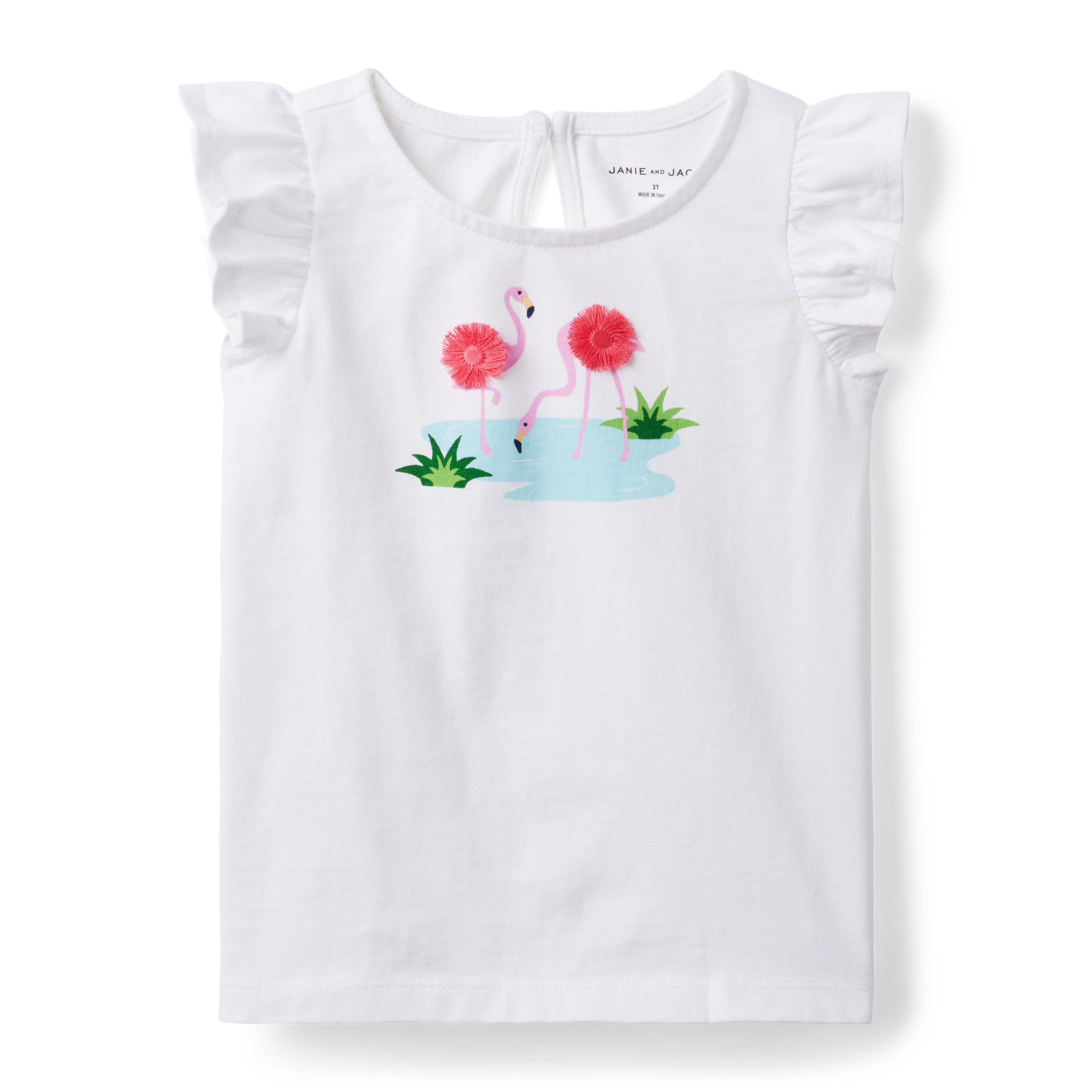 Flamingo Ruffle Sleeve Tee image number 0