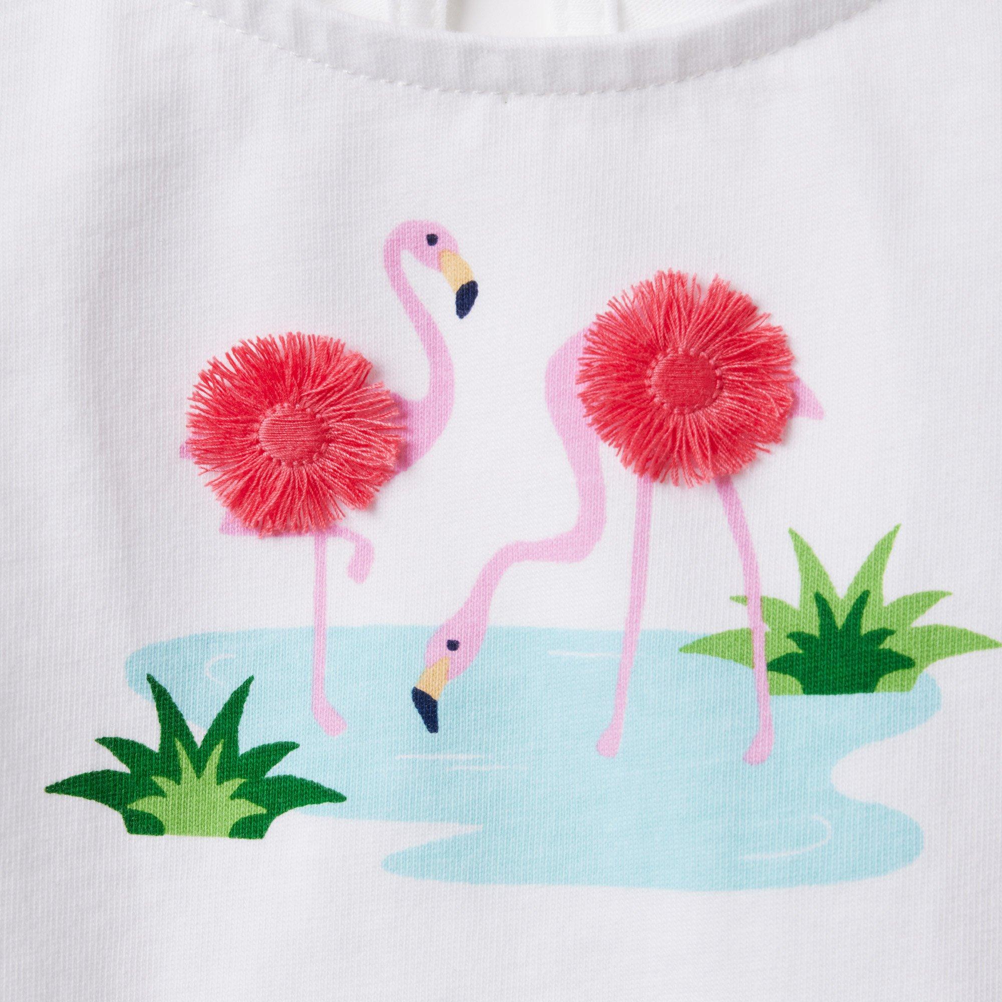 Flamingo Ruffle Sleeve Tee image number 1